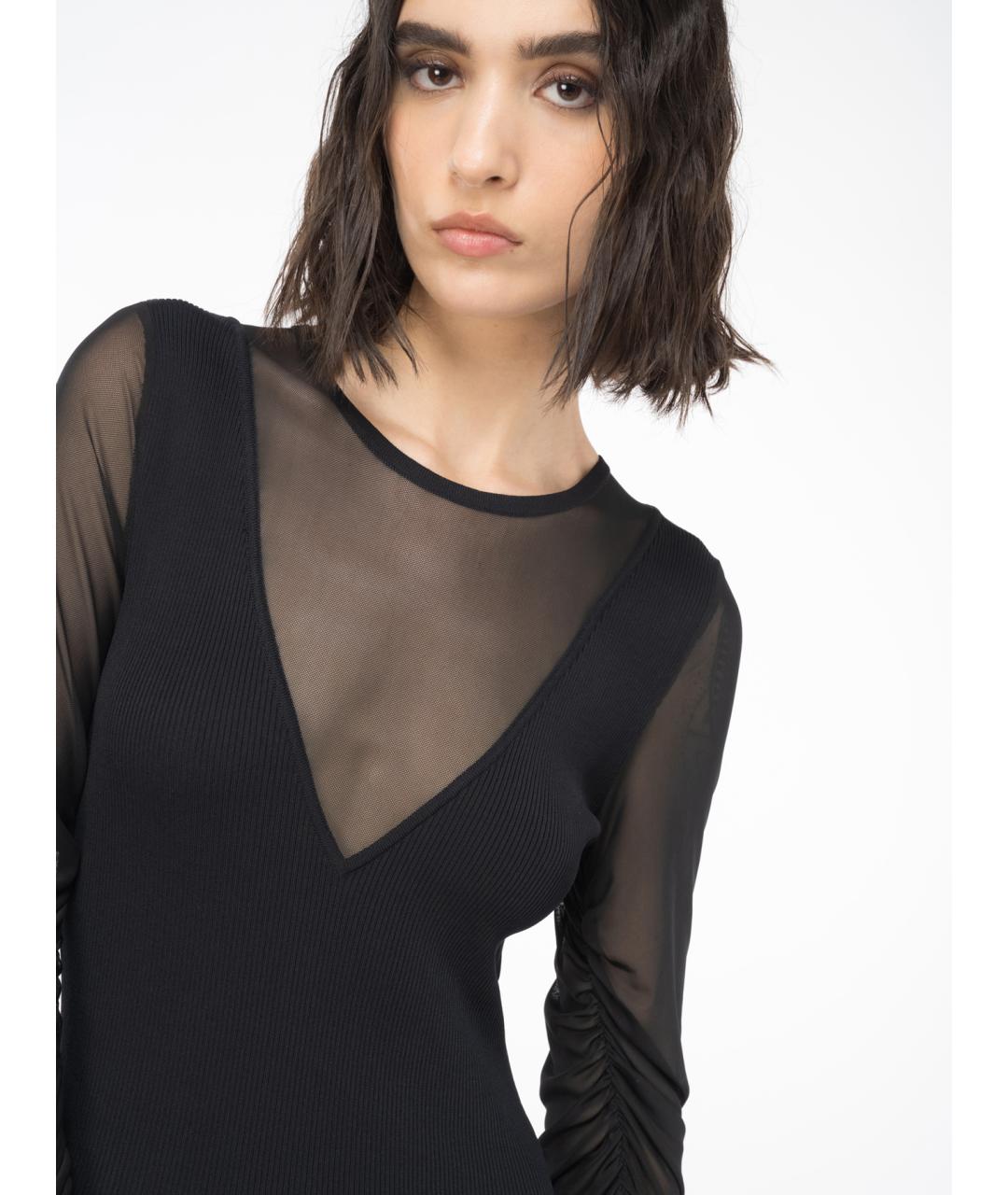 PINKO Синее вискозное повседневное платье, фото 3