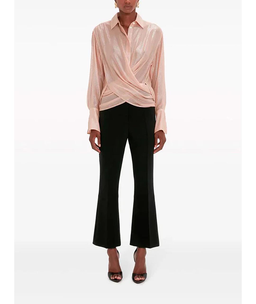 VICTORIA BECKHAM Розовая вискозная рубашка, фото 2