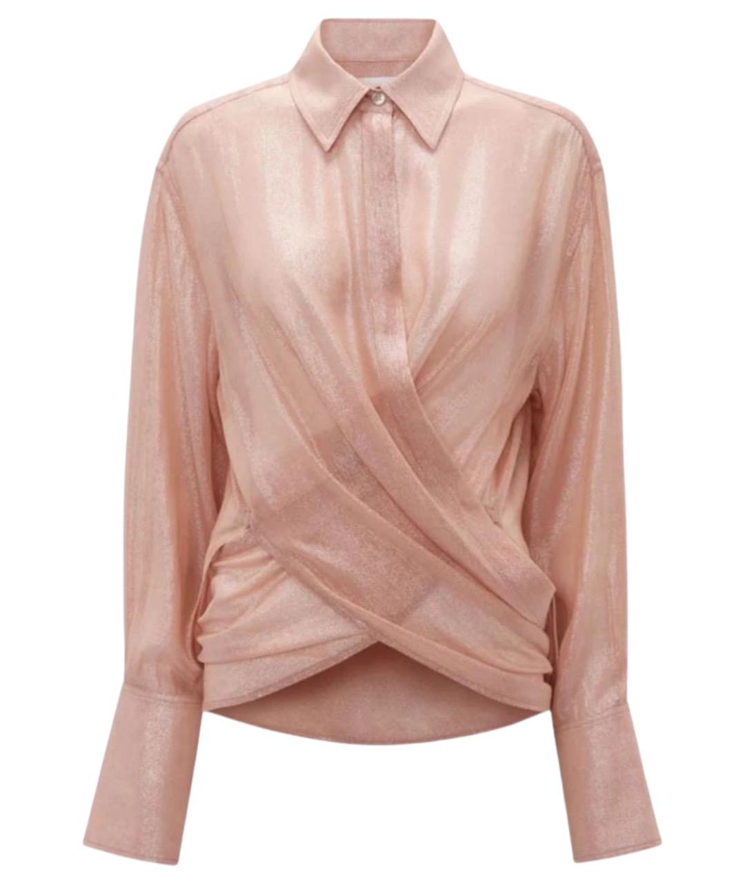 VICTORIA BECKHAM Розовая вискозная рубашка, фото 1
