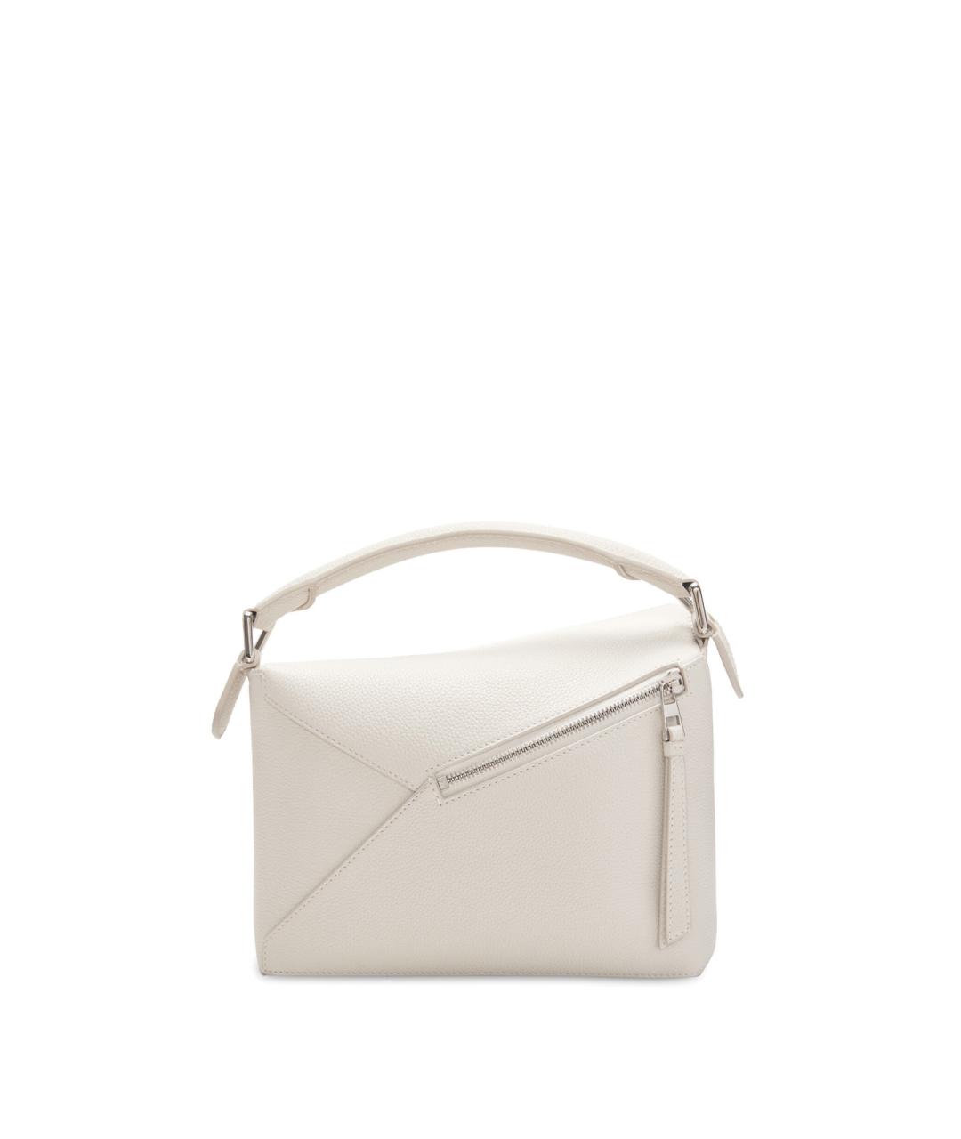 LOEWE Белая кожаная сумка через плечо, фото 4