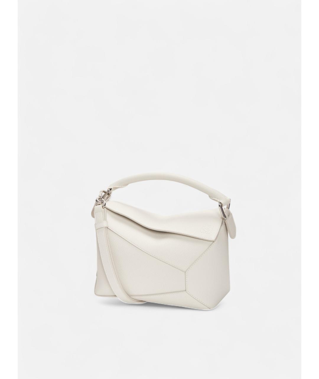 LOEWE Белая кожаная сумка через плечо, фото 5