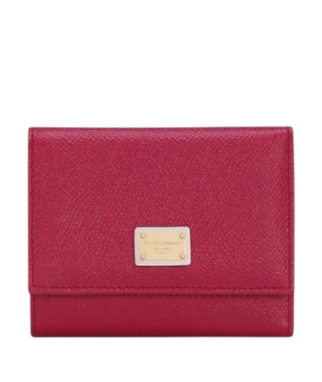 DOLCE&GABBANA Красный кожаный кошелек, фото 1