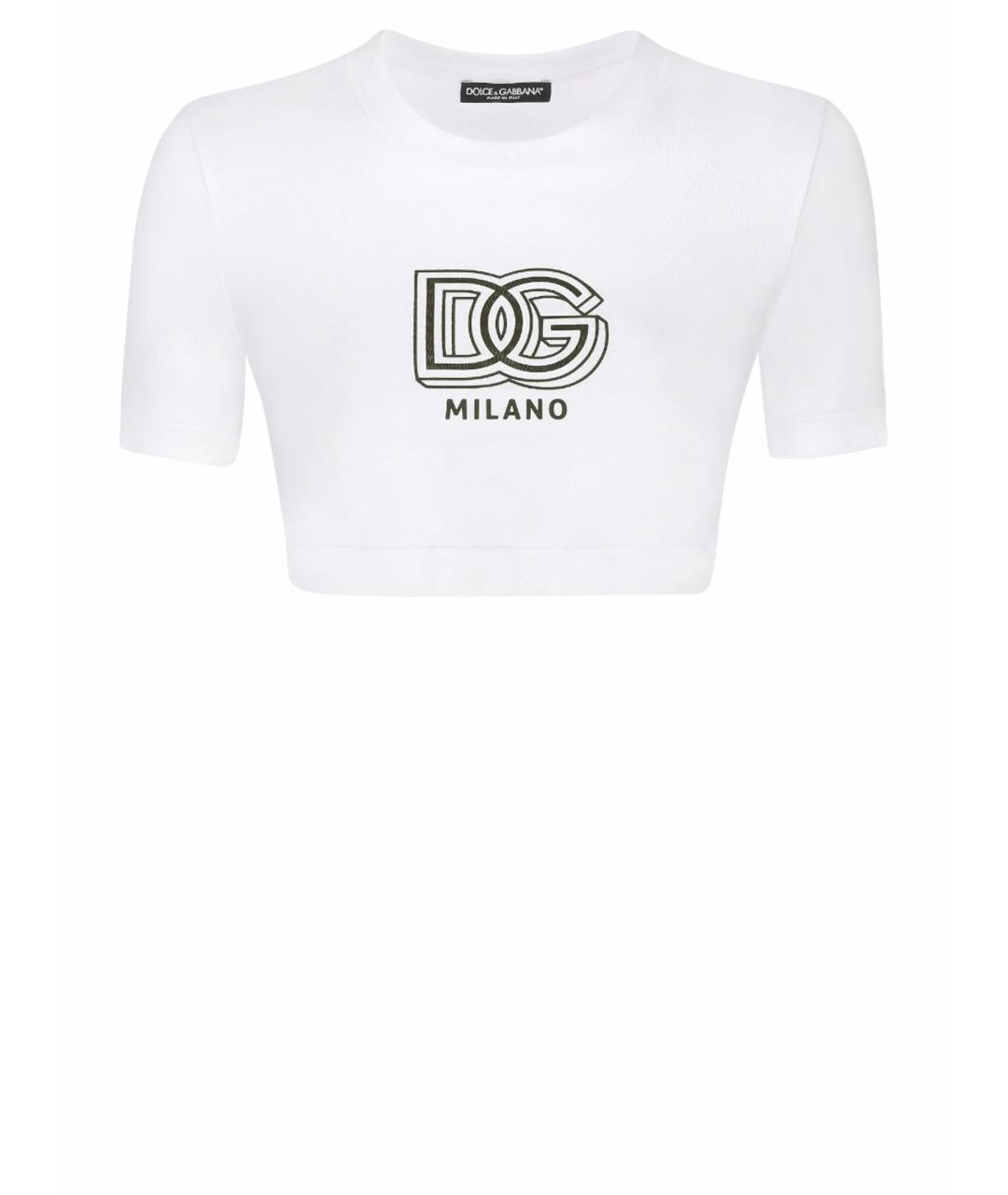 DOLCE&GABBANA Белая хлопковая футболка, фото 1