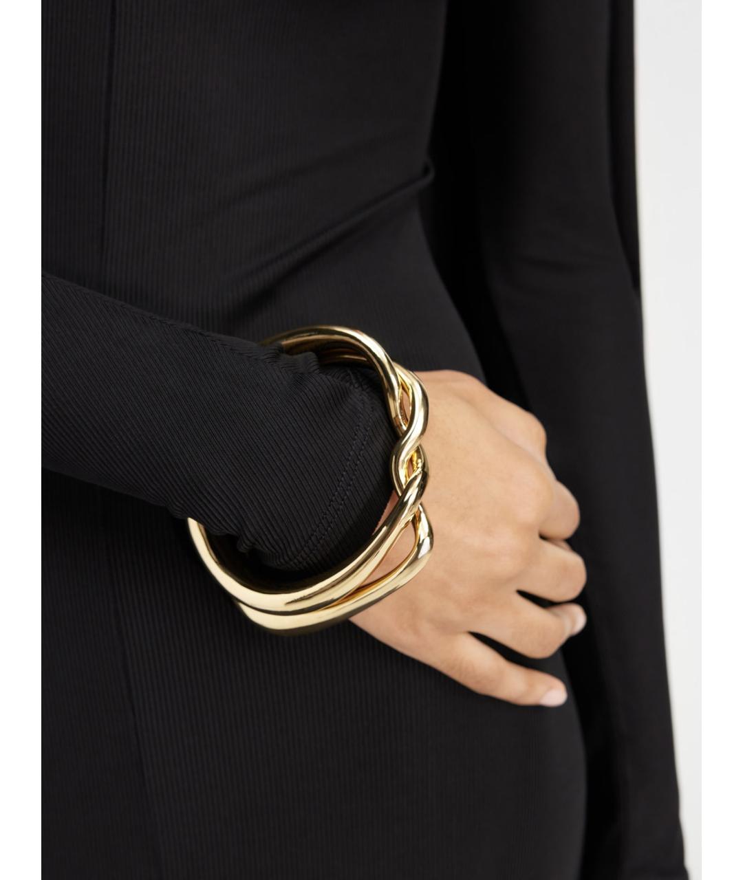 JACQUEMUS Золотой металлический браслет, фото 3