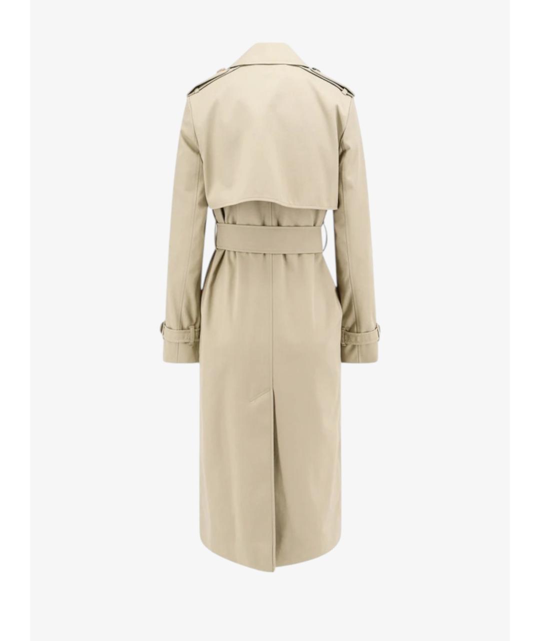 BURBERRY Бежевый полиэстеровый тренч/плащ, фото 2