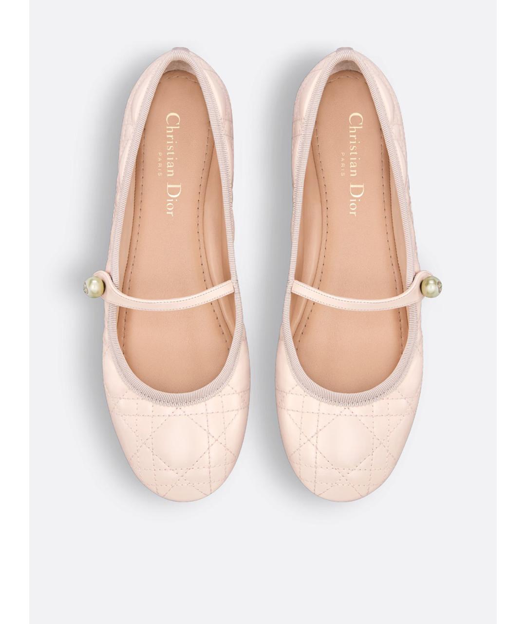 CHRISTIAN DIOR Розовые кожаные балетки, фото 3