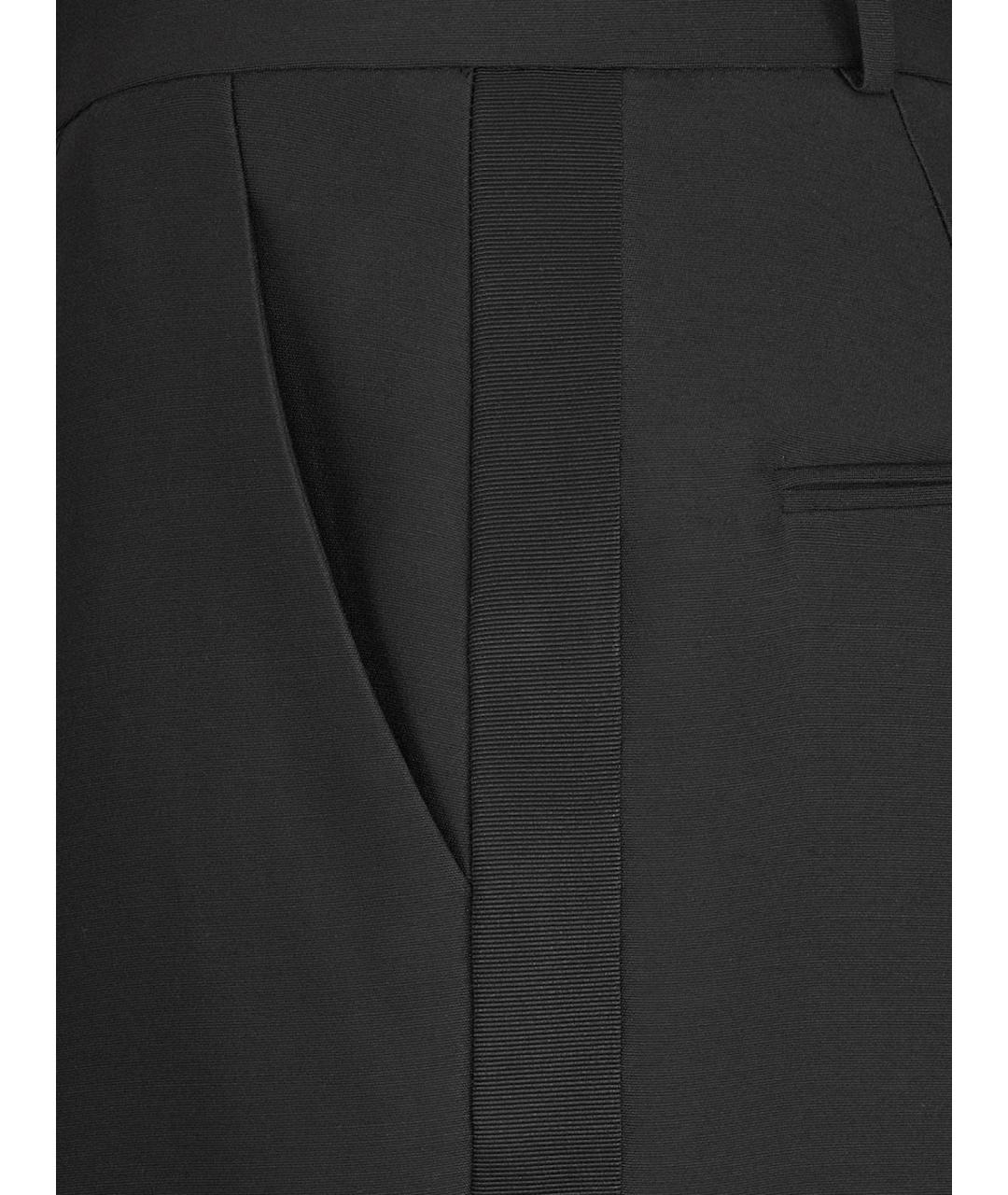 CHRISTIAN DIOR Черные шерстяные прямые брюки, фото 3