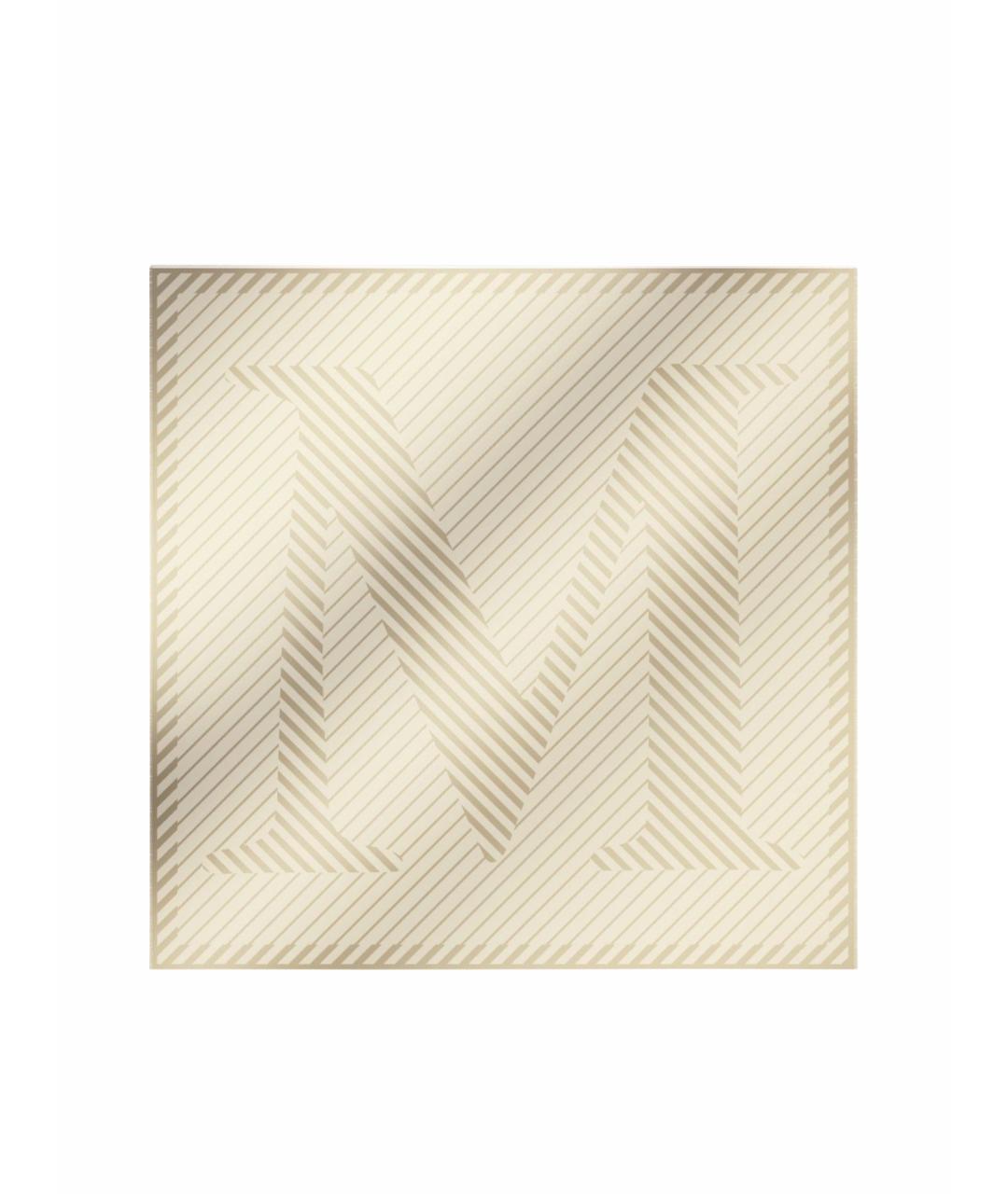 MAX MARA Бежевый шелковый платок, фото 1