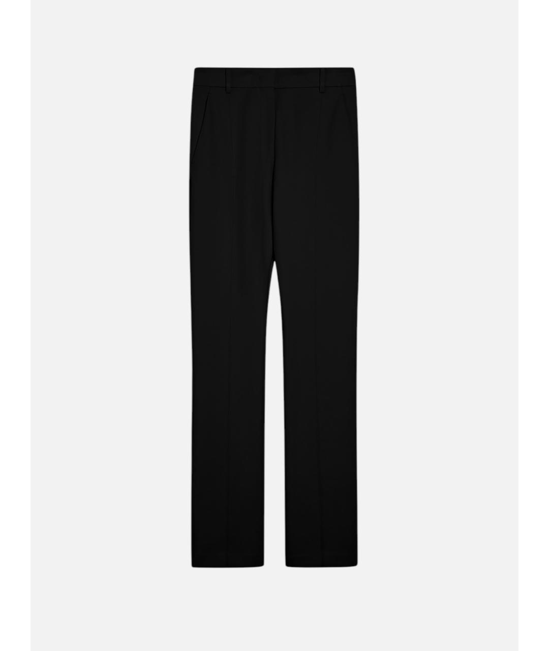 SPORTMAX Черные вискозные прямые брюки, фото 5