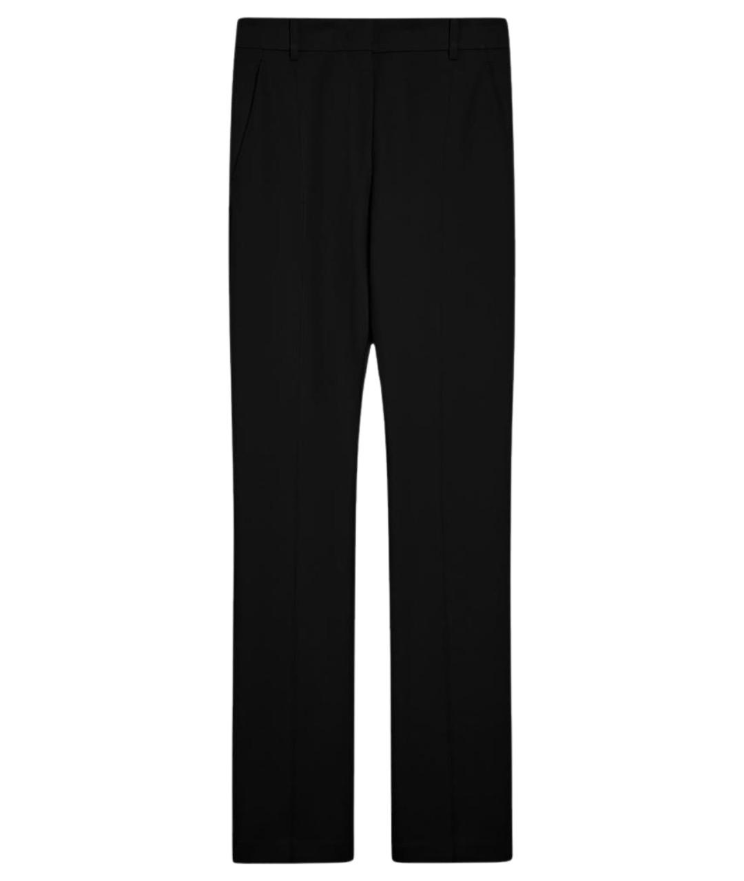 SPORTMAX Черные вискозные прямые брюки, фото 1