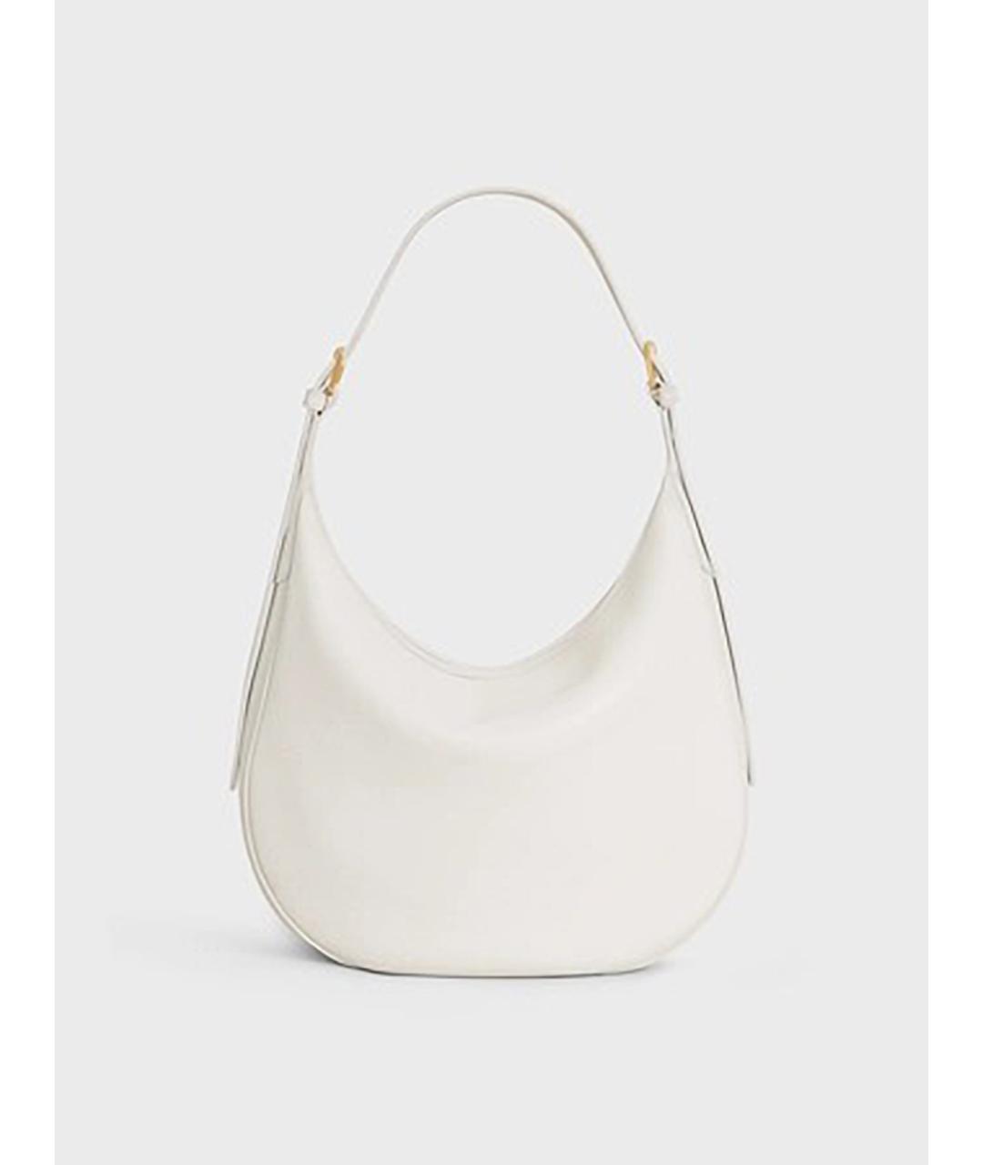 CELINE Белая кожаная сумка через плечо, фото 3