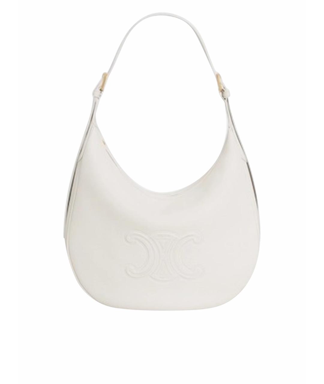 CELINE Белая кожаная сумка через плечо, фото 1