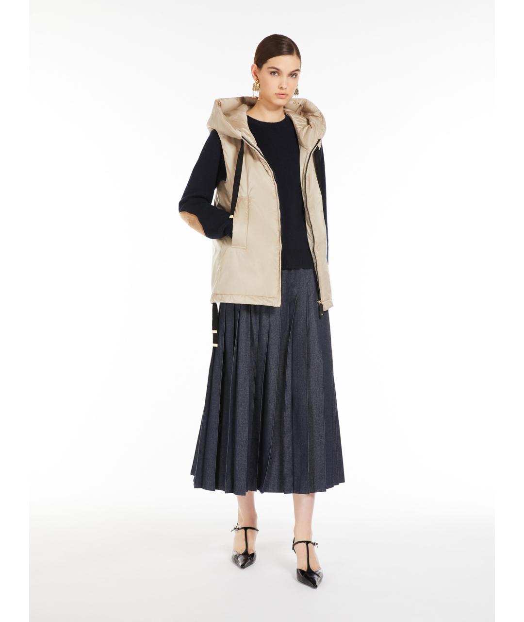 'S MAX MARA Бежевый полиэстеровый жилет, фото 2