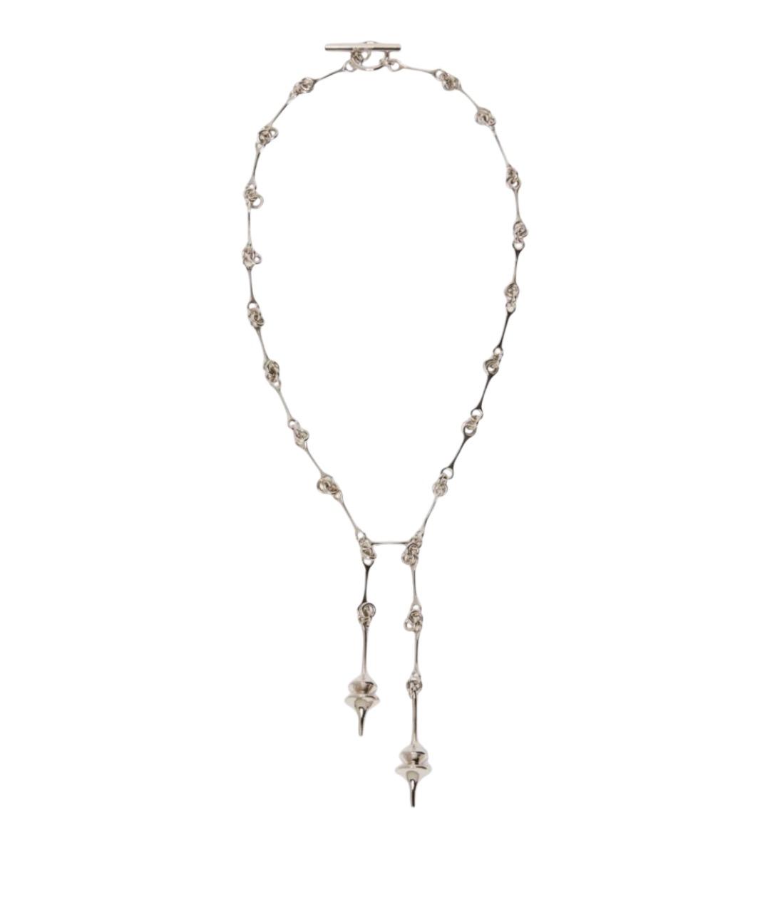 MAX MARA Серебряное металлическое колье, фото 1