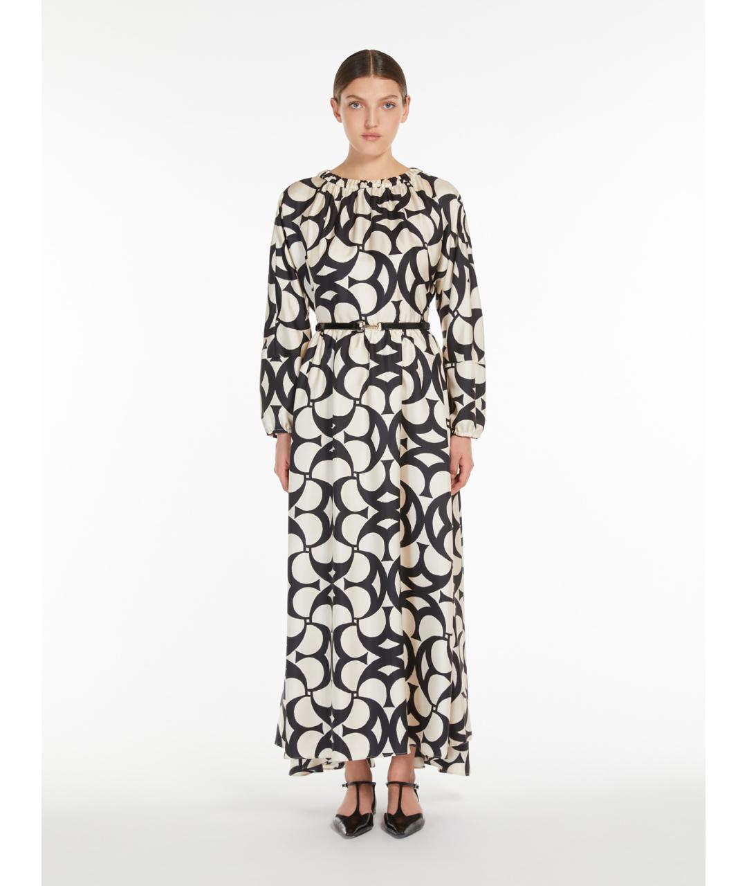 'S MAX MARA Мульти шелковое повседневное платье, фото 2