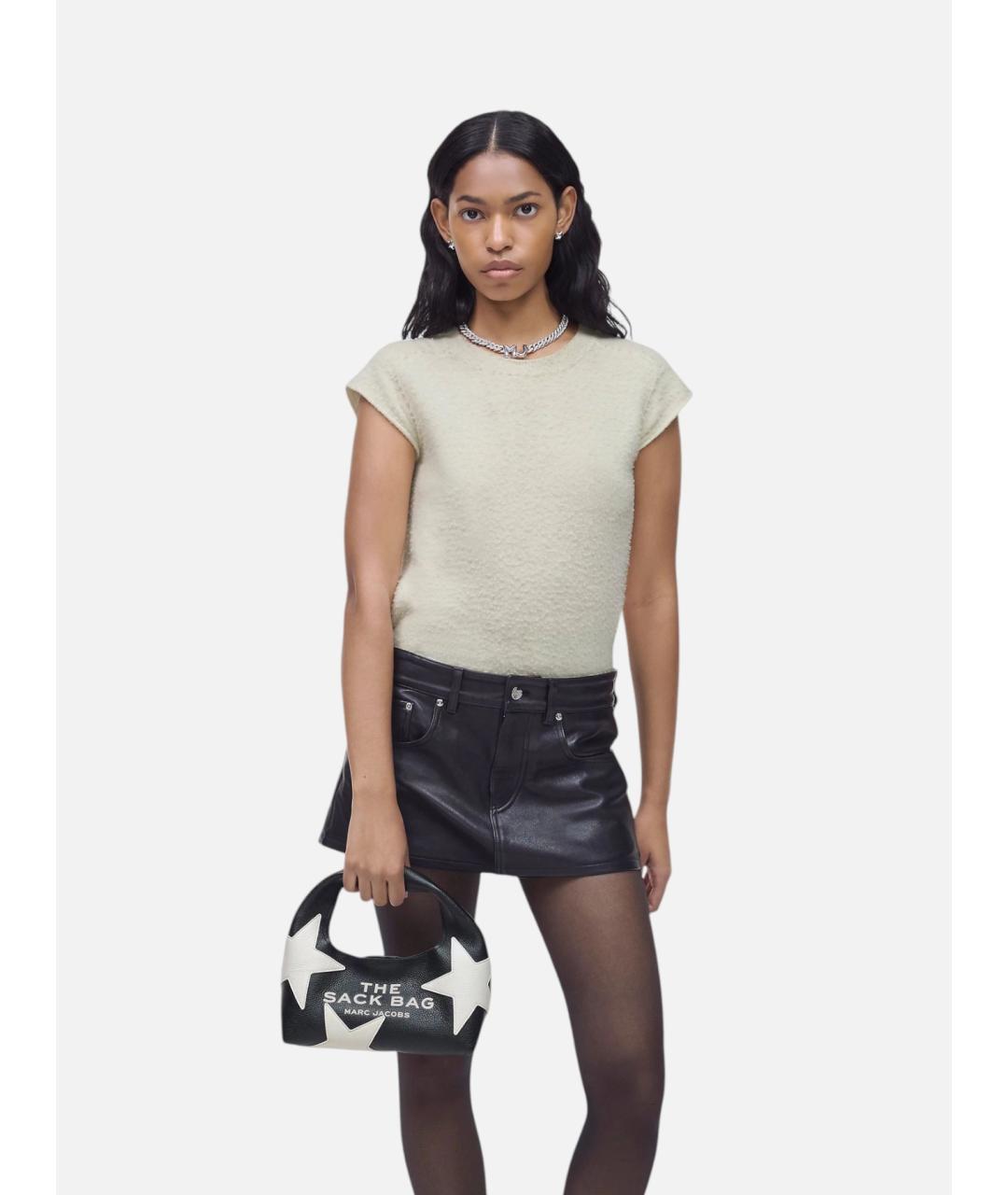 MARC JACOBS Черная кожаная сумка через плечо, фото 2