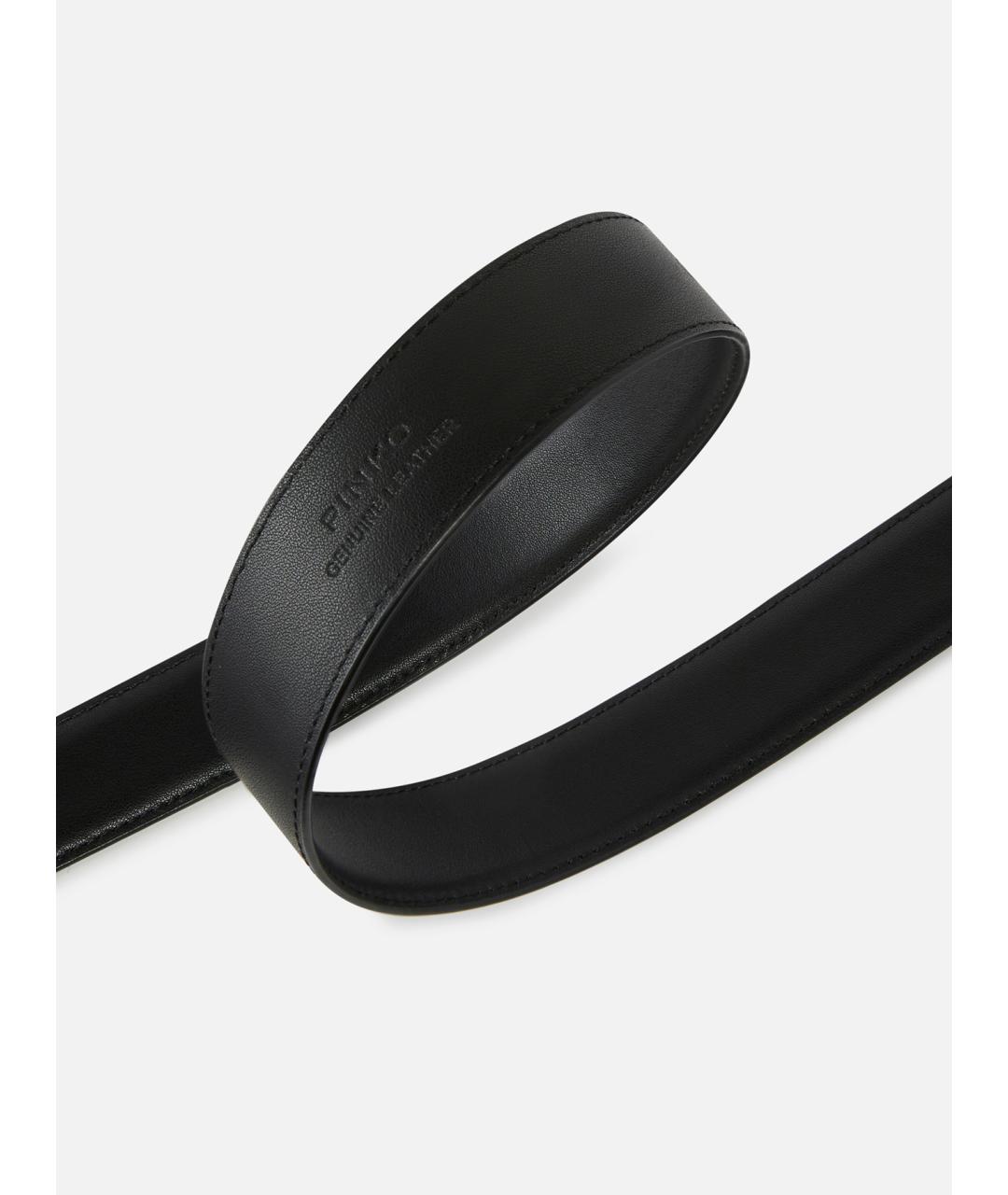 PINKO Черный кожаный ремень, фото 4