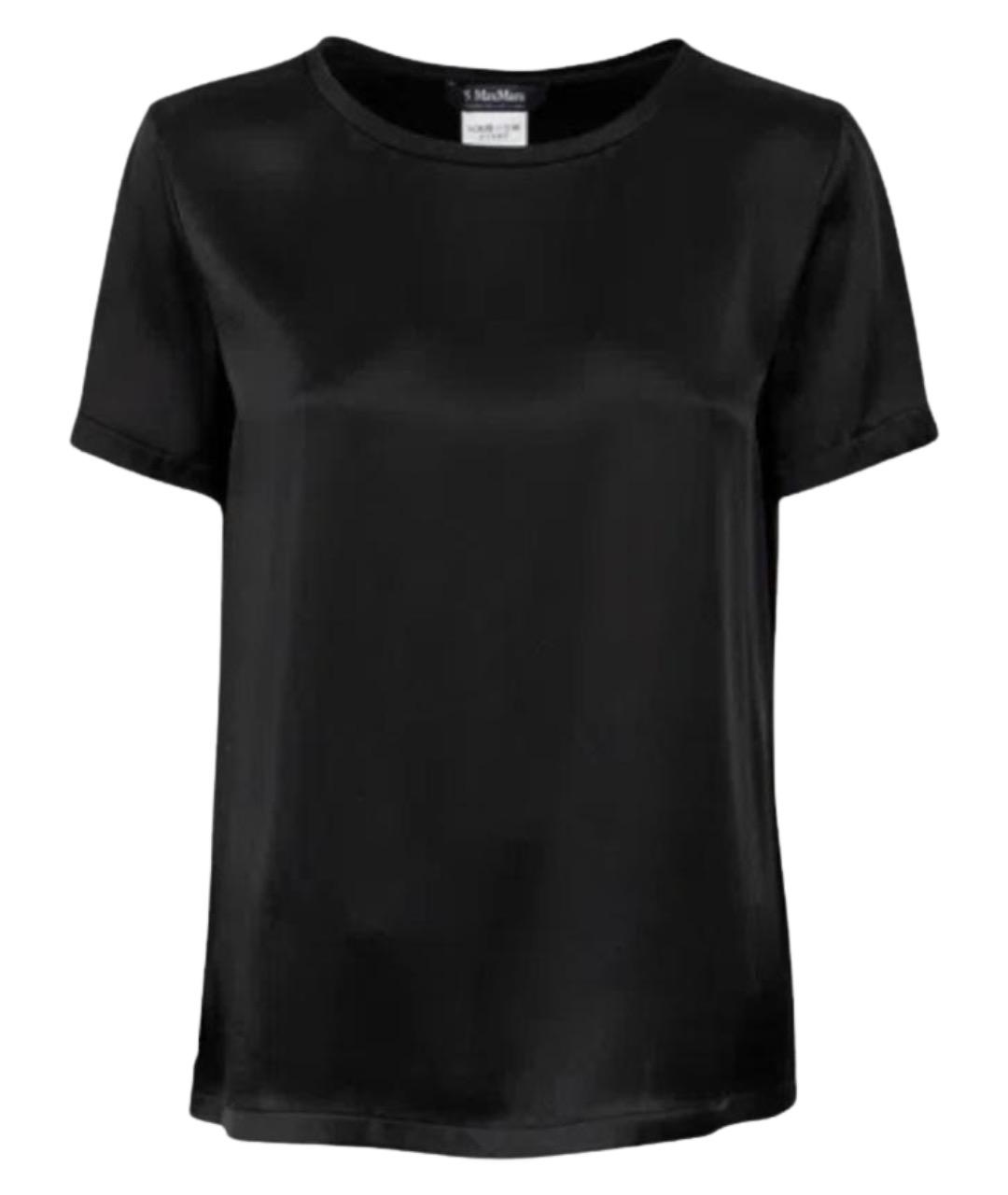 MAX MARA STUDIO Черная шелковая блузы, фото 1