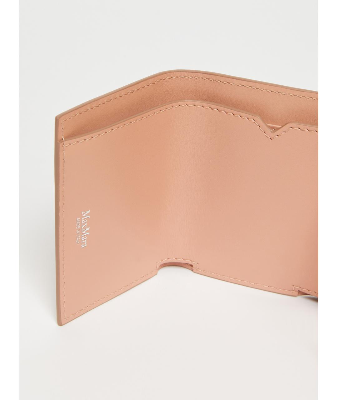 MAX MARA Розовый кожаный кошелек, фото 3