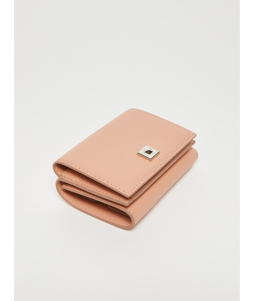 MAX MARA Розовый кожаный кошелек, фото 4