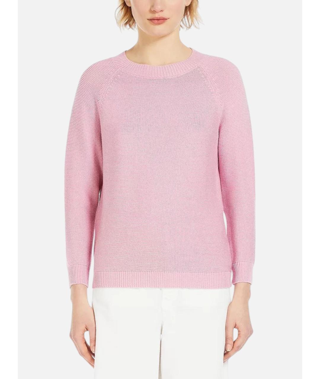 WEEKEND MAX MARA Розовый хлопковый джемпер / свитер, фото 2
