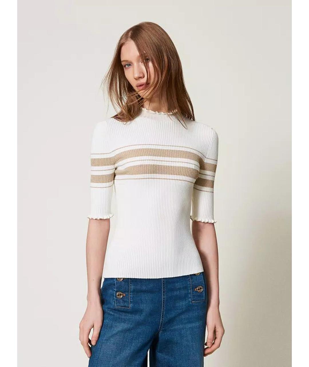 TWIN-SET Мульти вискозная водолазка, фото 2