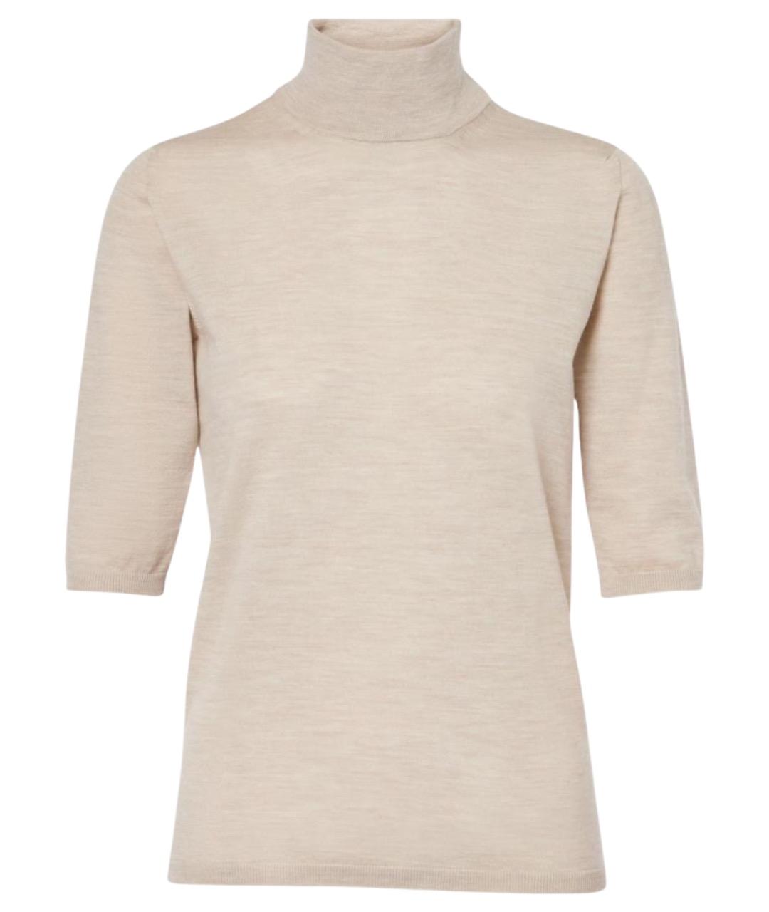 MAX MARA Бежевая шерстяная водолазка, фото 1