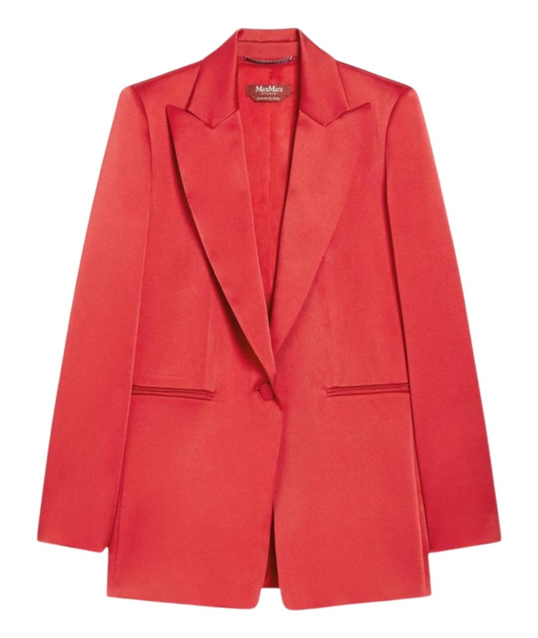 MAX MARA STUDIO Красный вискозный жакет/пиджак, фото 1
