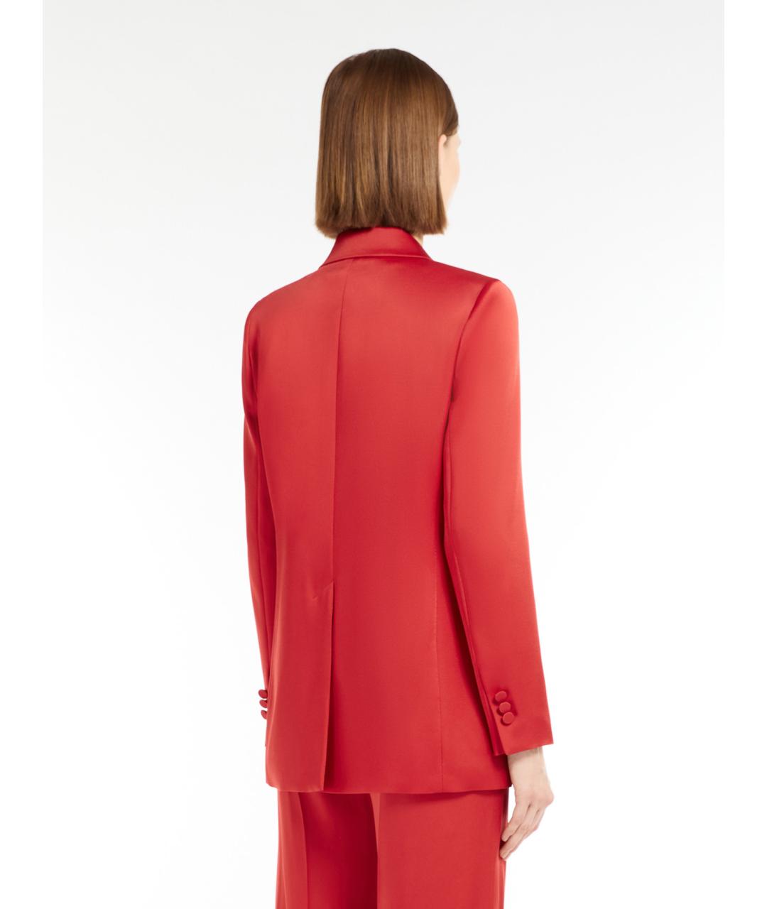 MAX MARA STUDIO Красный вискозный жакет/пиджак, фото 4