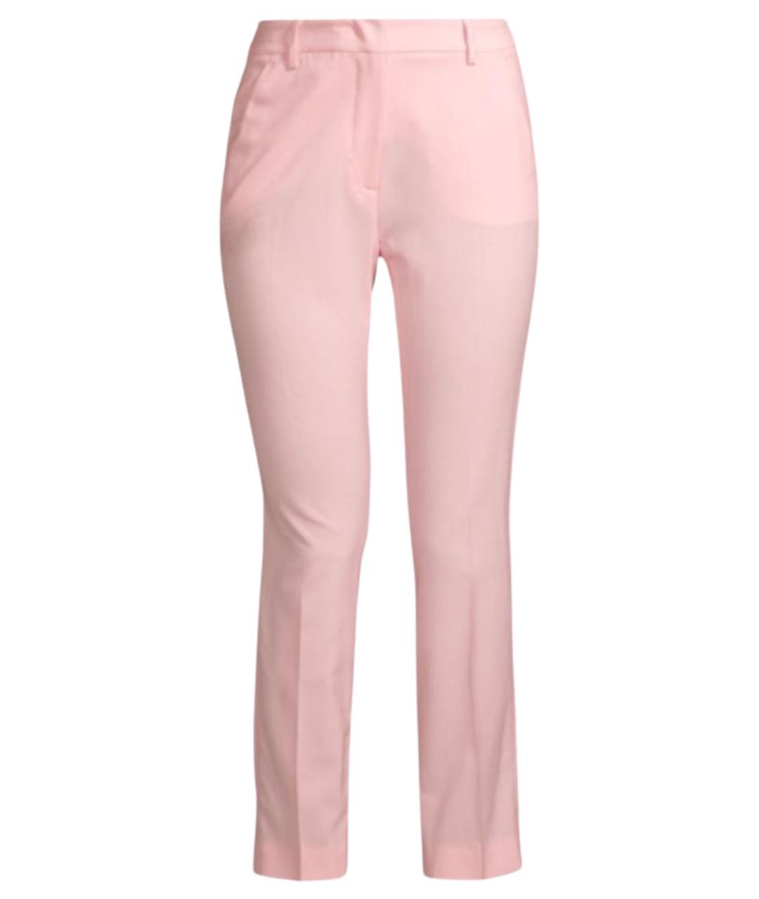 WEEKEND MAX MARA Розовые шерстяные прямые брюки, фото 1