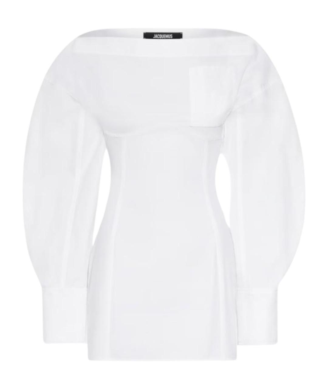 JACQUEMUS Белое хлопковое повседневное платье, фото 1