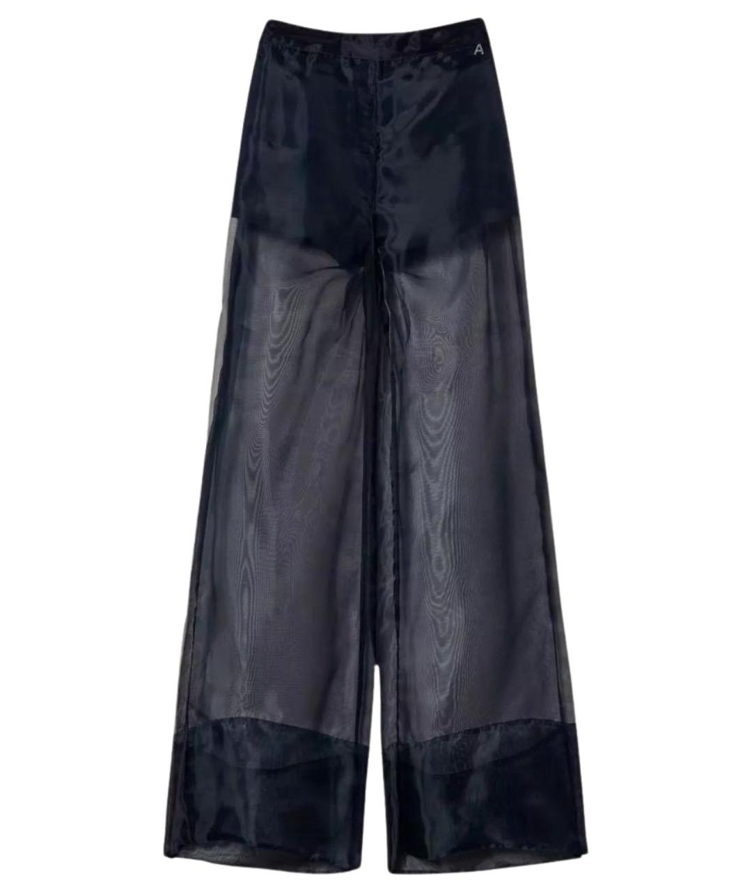 TWIN-SET Синие полиэстеровые брюки широкие, фото 1