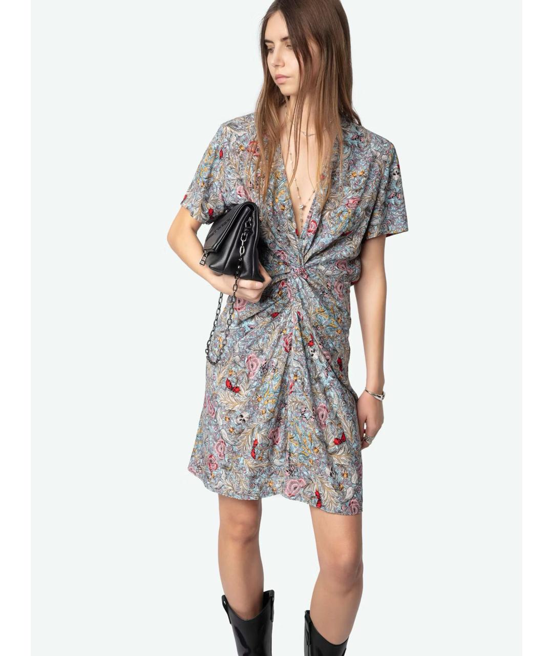 ZADIG & VOLTAIRE Мульти вискозное повседневное платье, фото 4