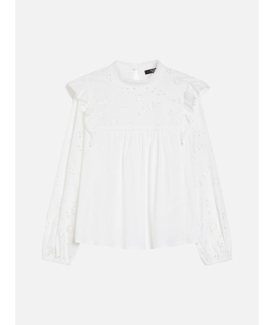 WEEKEND MAX MARA Белая хлопковая блузы, фото 5