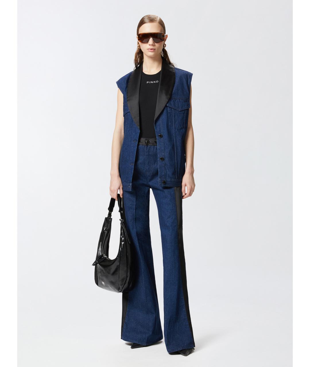 PINKO Синий хлопковый жилет, фото 2