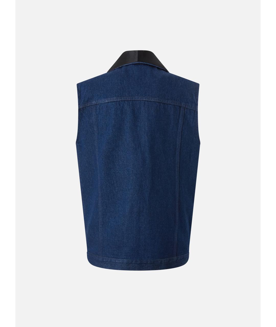 PINKO Синий хлопковый жилет, фото 6