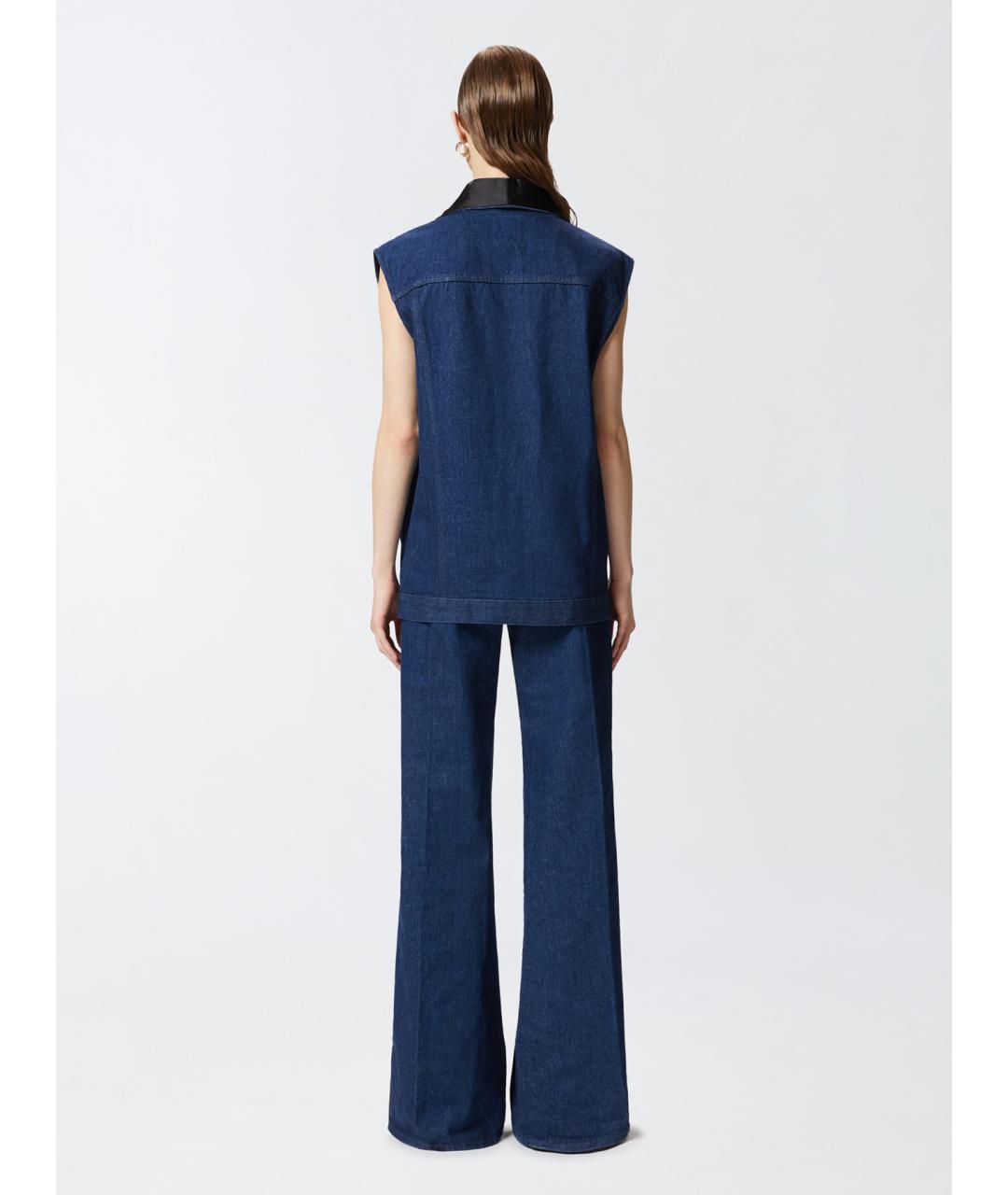 PINKO Синий хлопковый жилет, фото 4