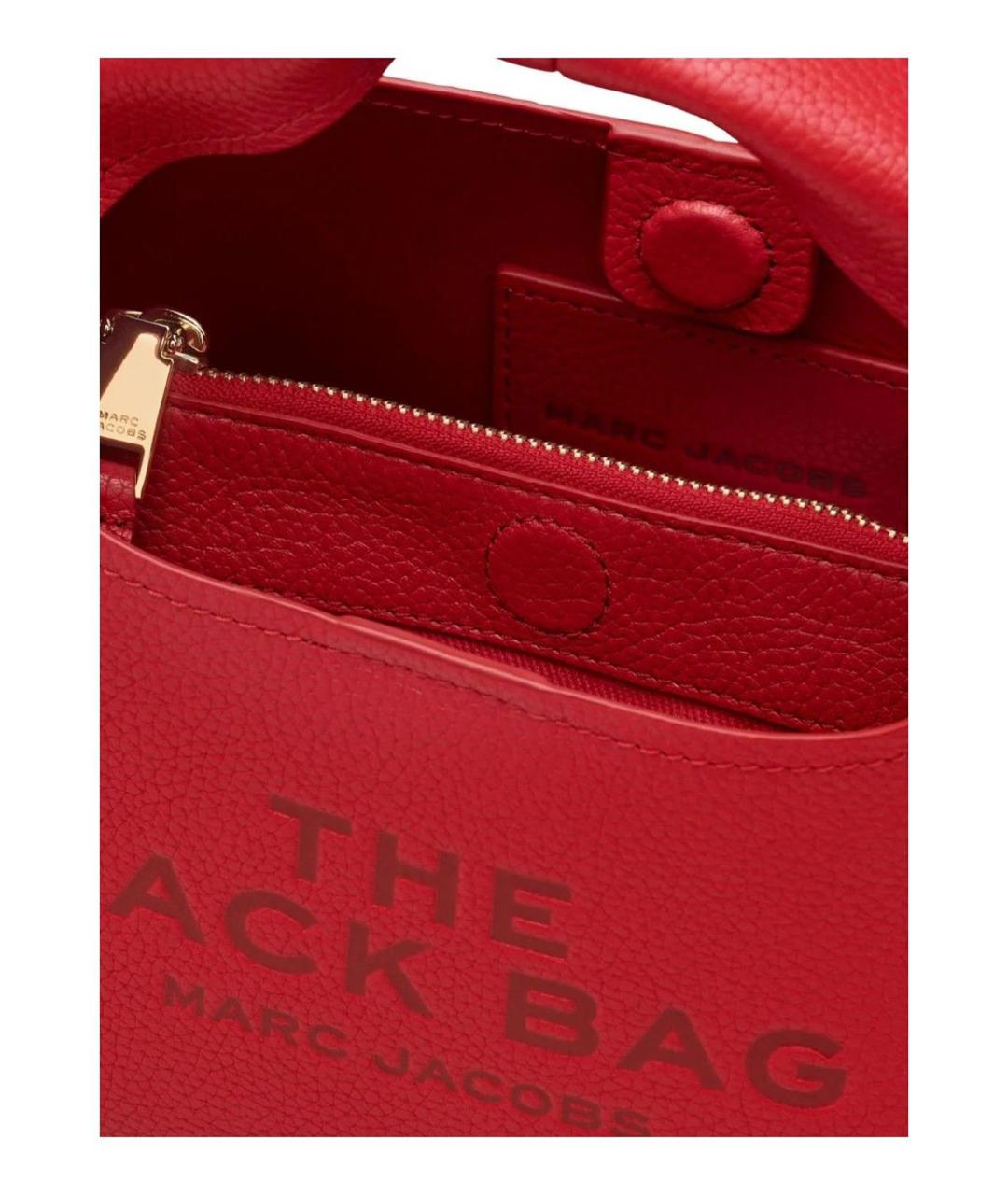 MARC JACOBS Красная кожаная сумка с короткими ручками, фото 4