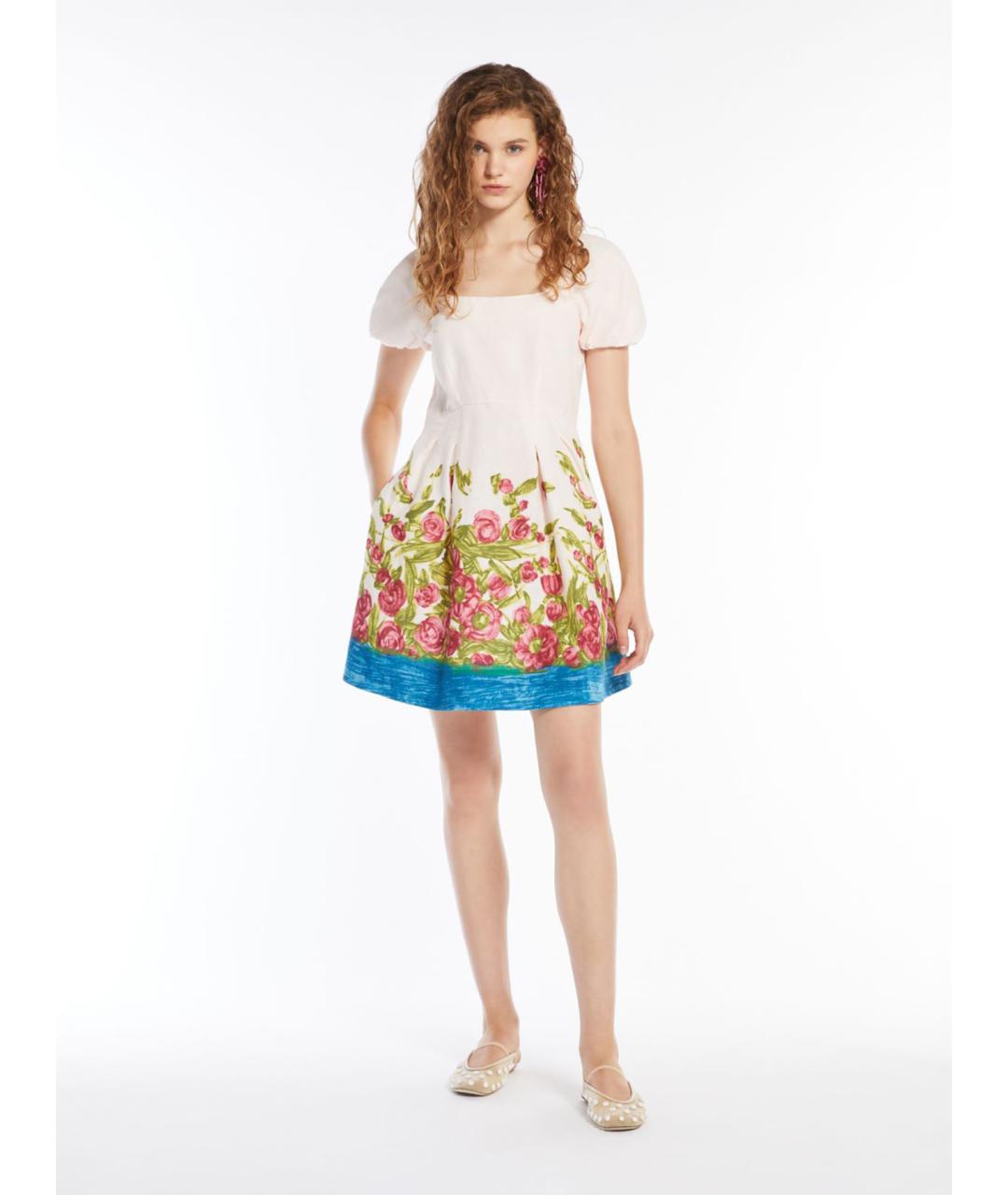 WEEKEND MAX MARA Мульти хлопковое повседневное платье, фото 2