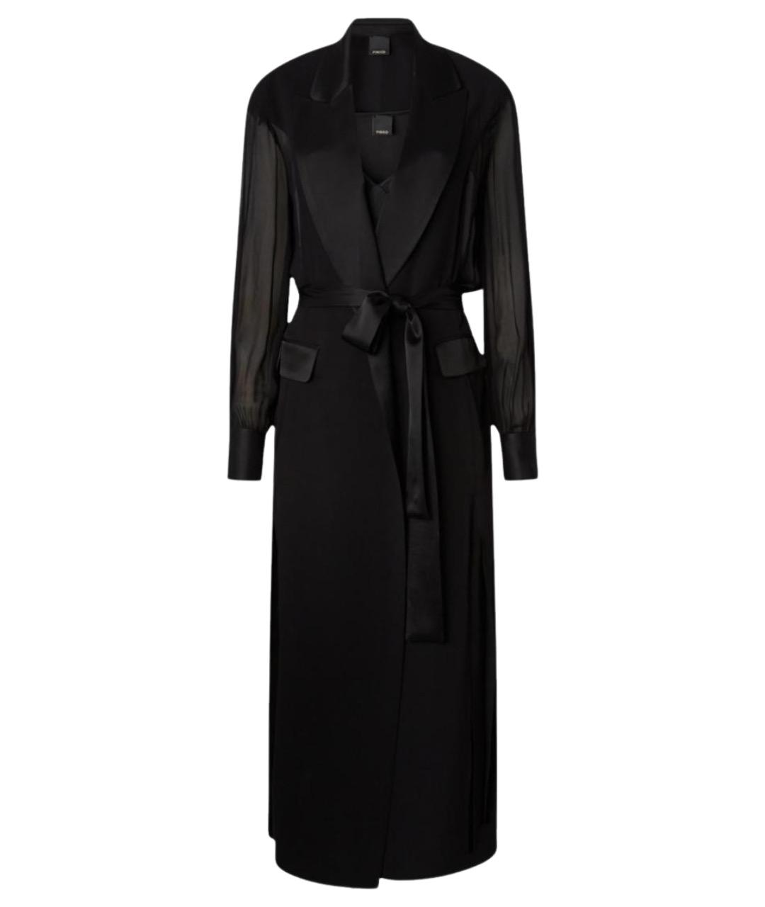 PINKO Черное вискозное повседневное платье, фото 1