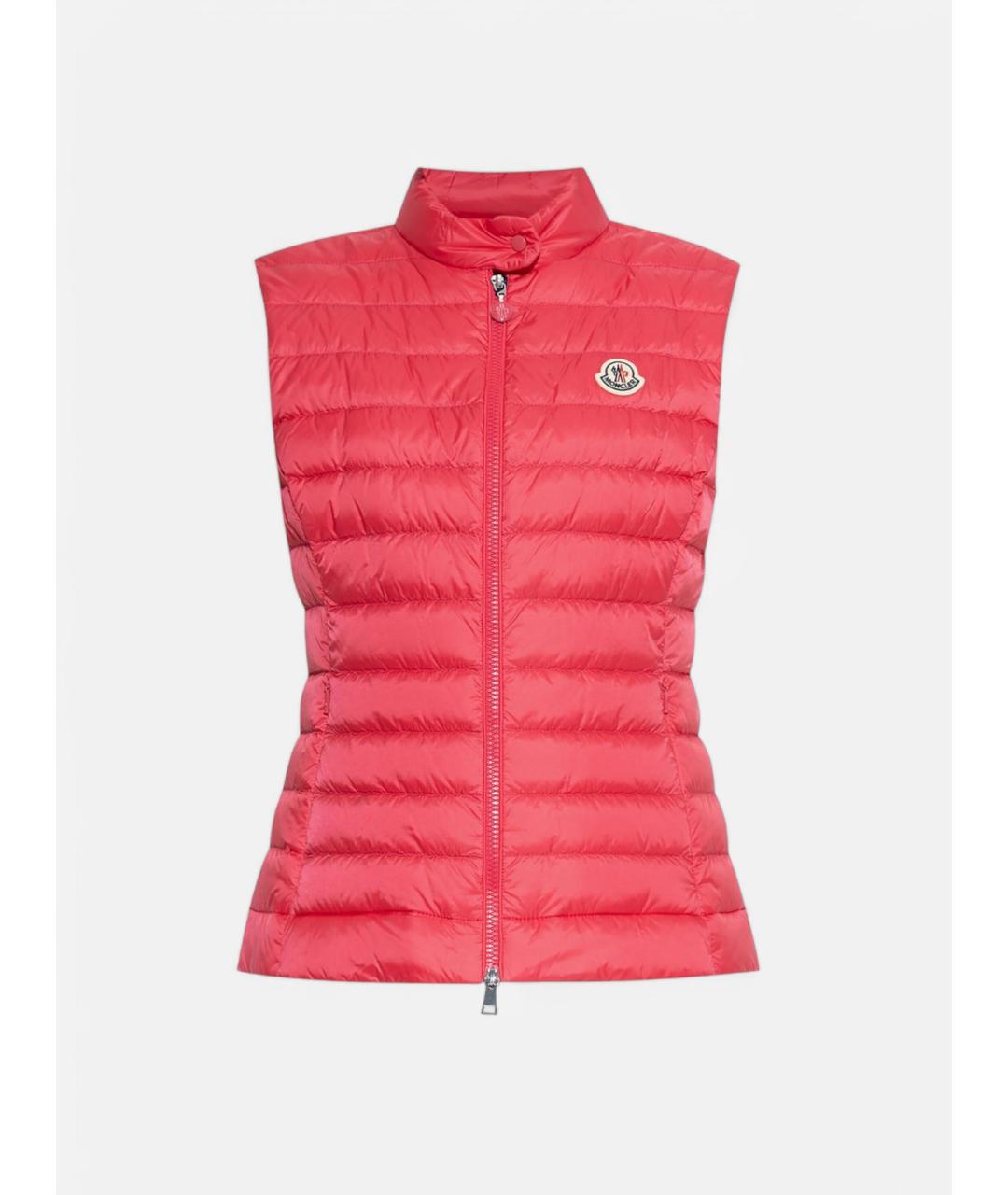 MONCLER Розовый полиамидовый жилет, фото 4