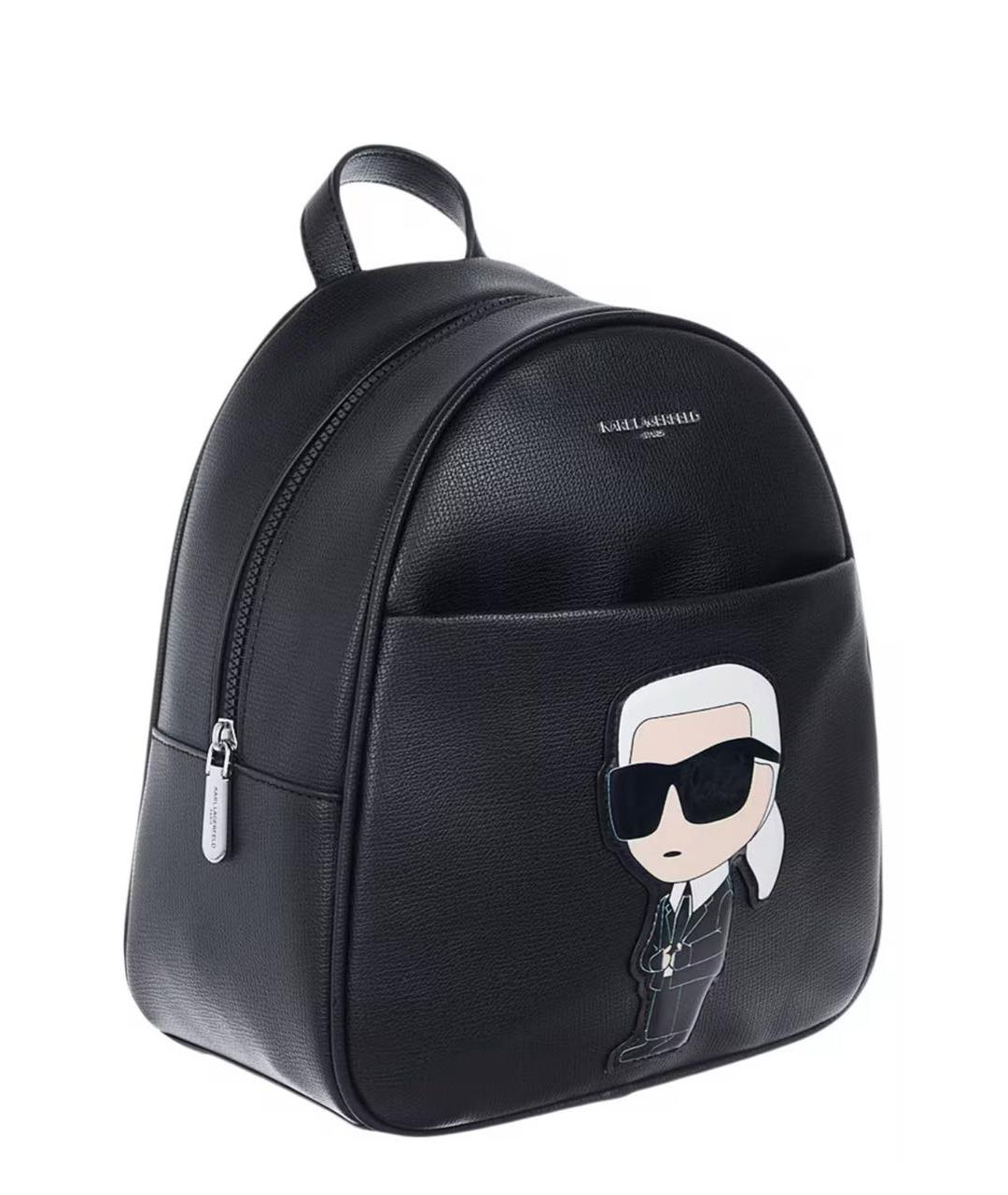 KARL LAGERFELD Черный рюкзак из искусственной кожи, фото 2