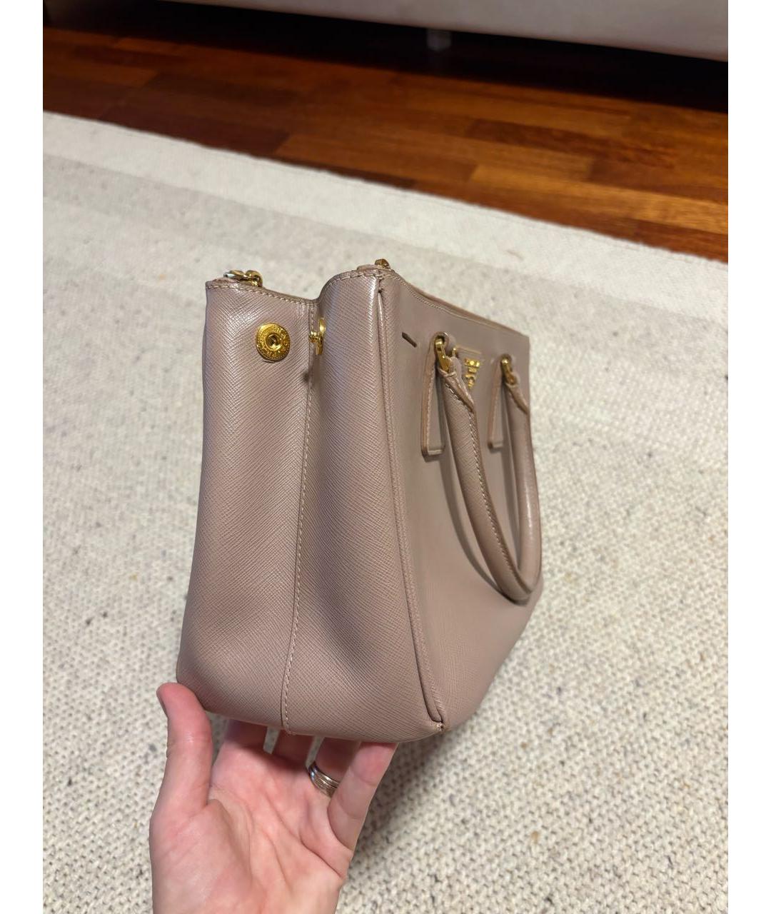 PRADA Бежевая кожаная сумка тоут, фото 2