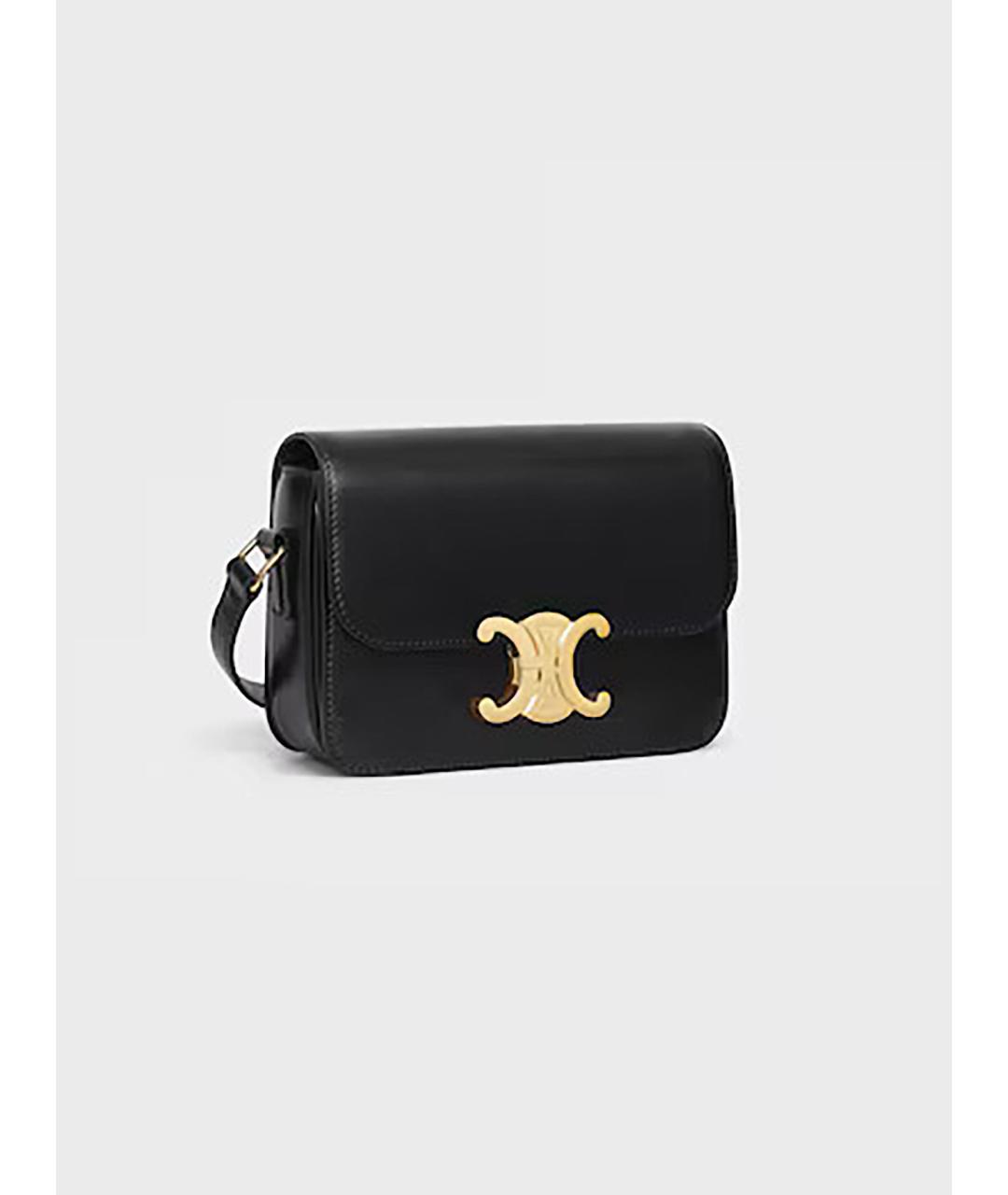 CELINE Черная кожаная сумка через плечо, фото 2