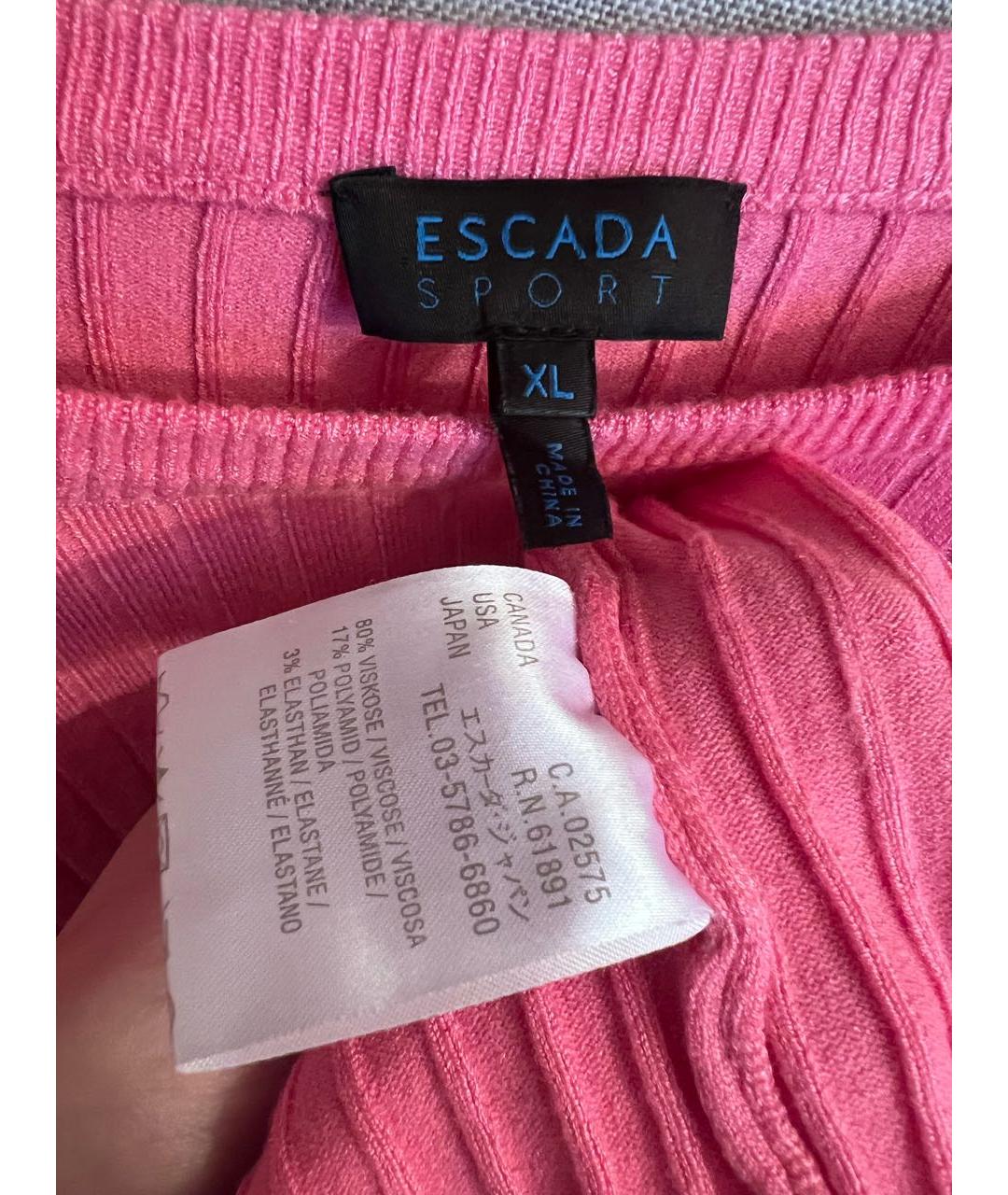 ESCADA Розовый вискозный джемпер / свитер, фото 3