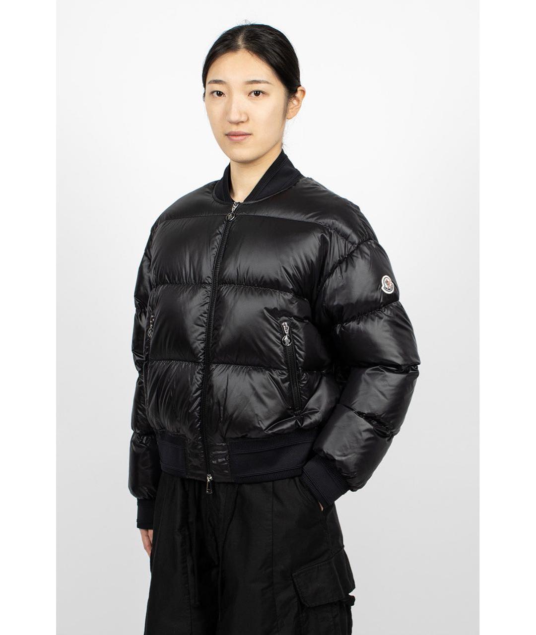 MONCLER Черный пуховик, фото 2