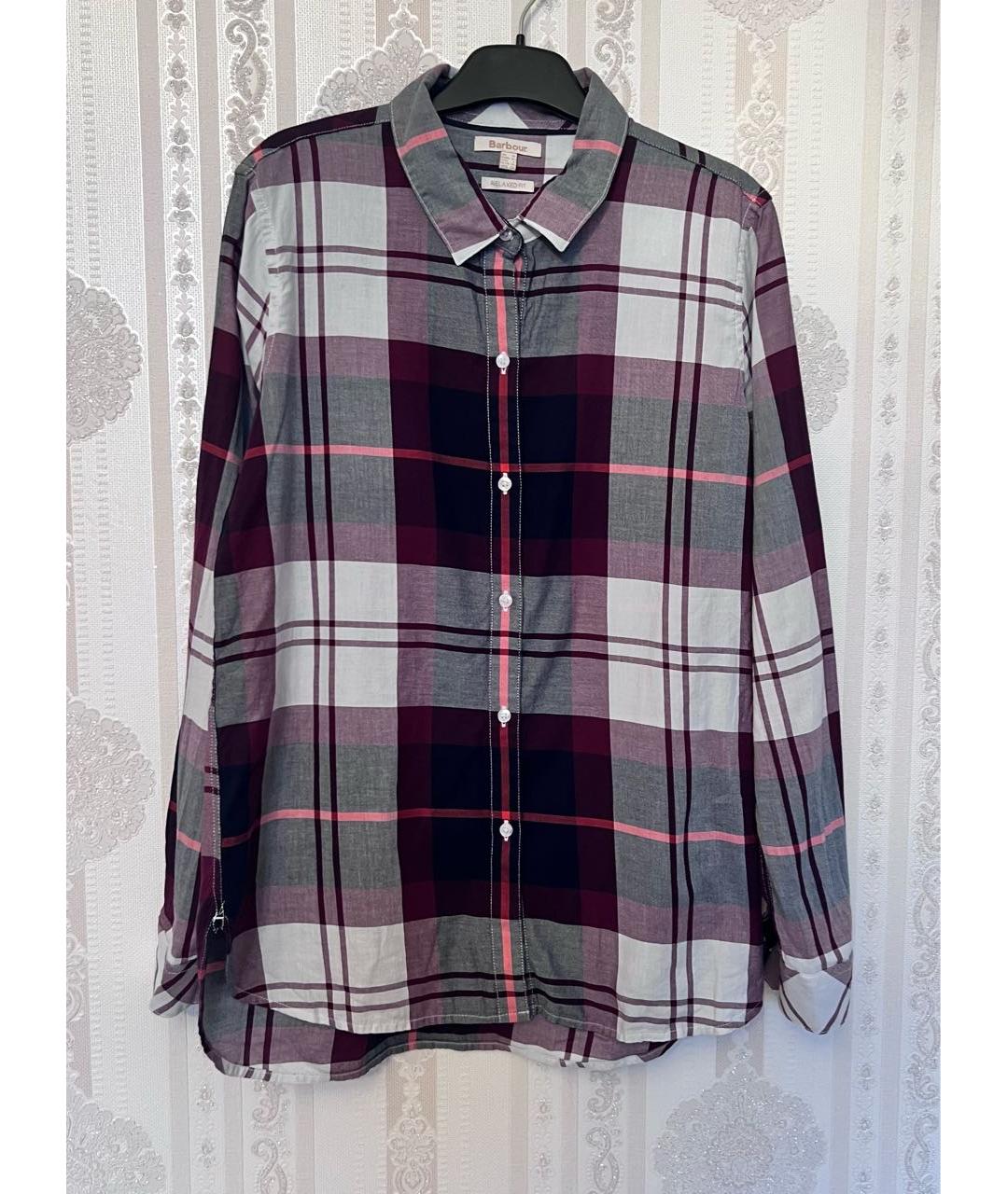 BARBOUR Бордовая хлопковая рубашка, фото 4