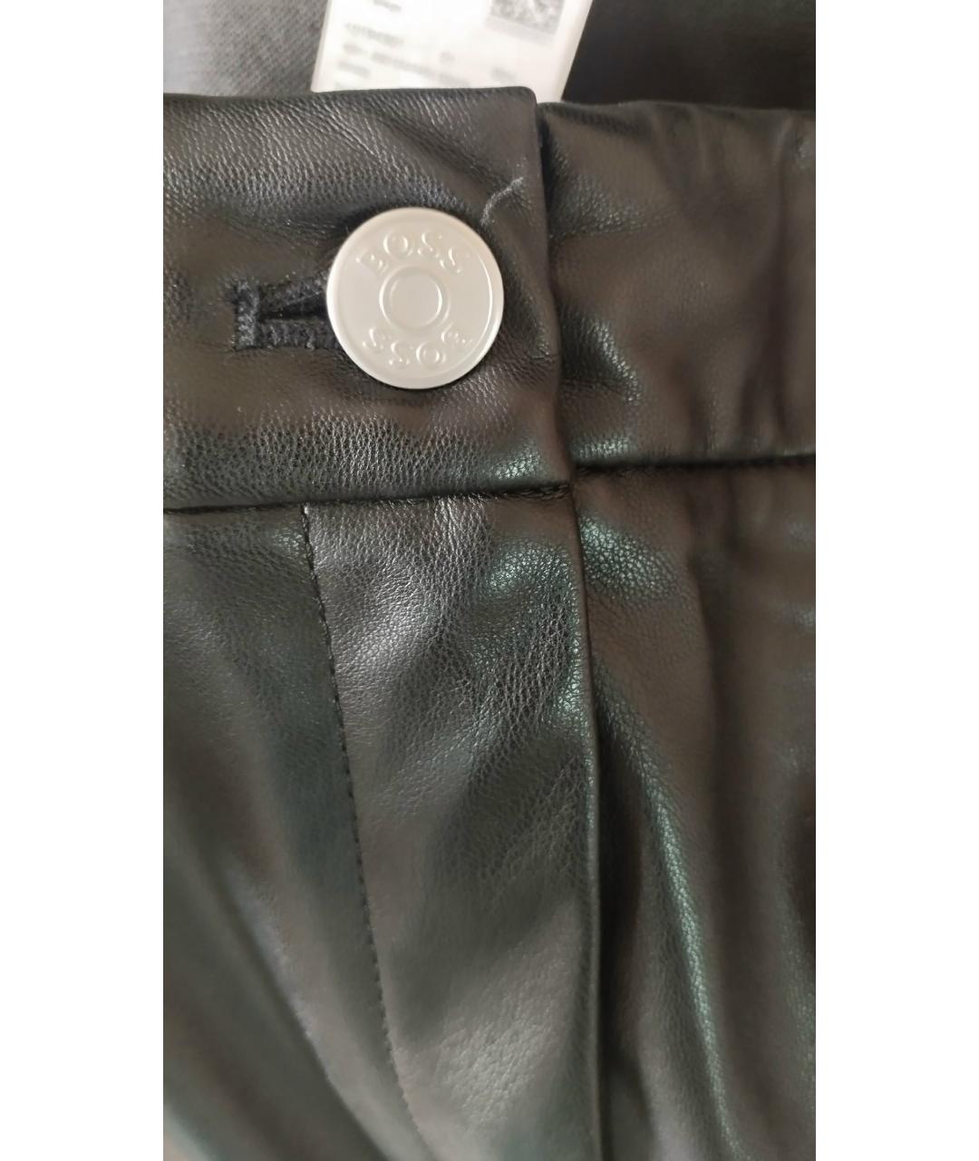 HUGO BOSS Черные полиэстеровые брюки узкие, фото 4