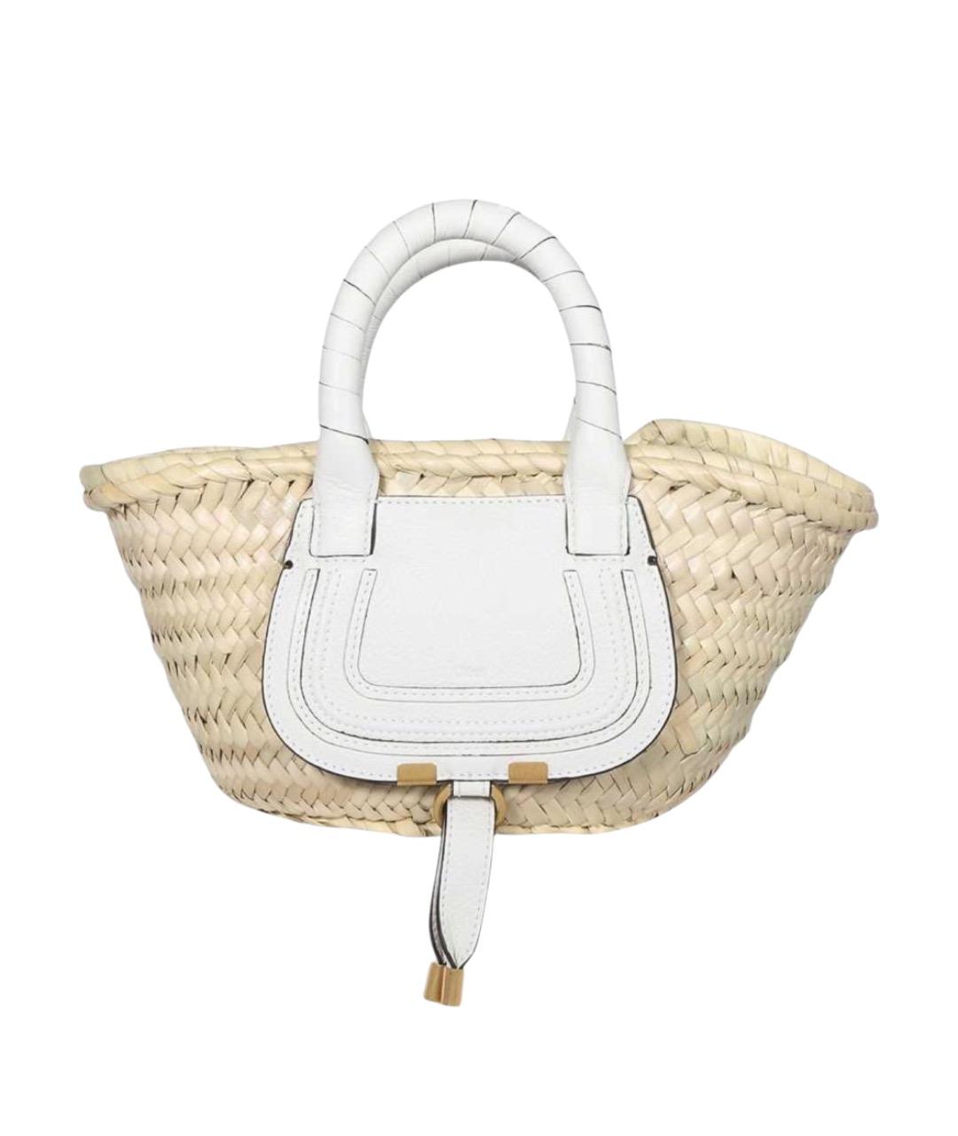 CHLOE Бежевая пелетеная сумка тоут, фото 1