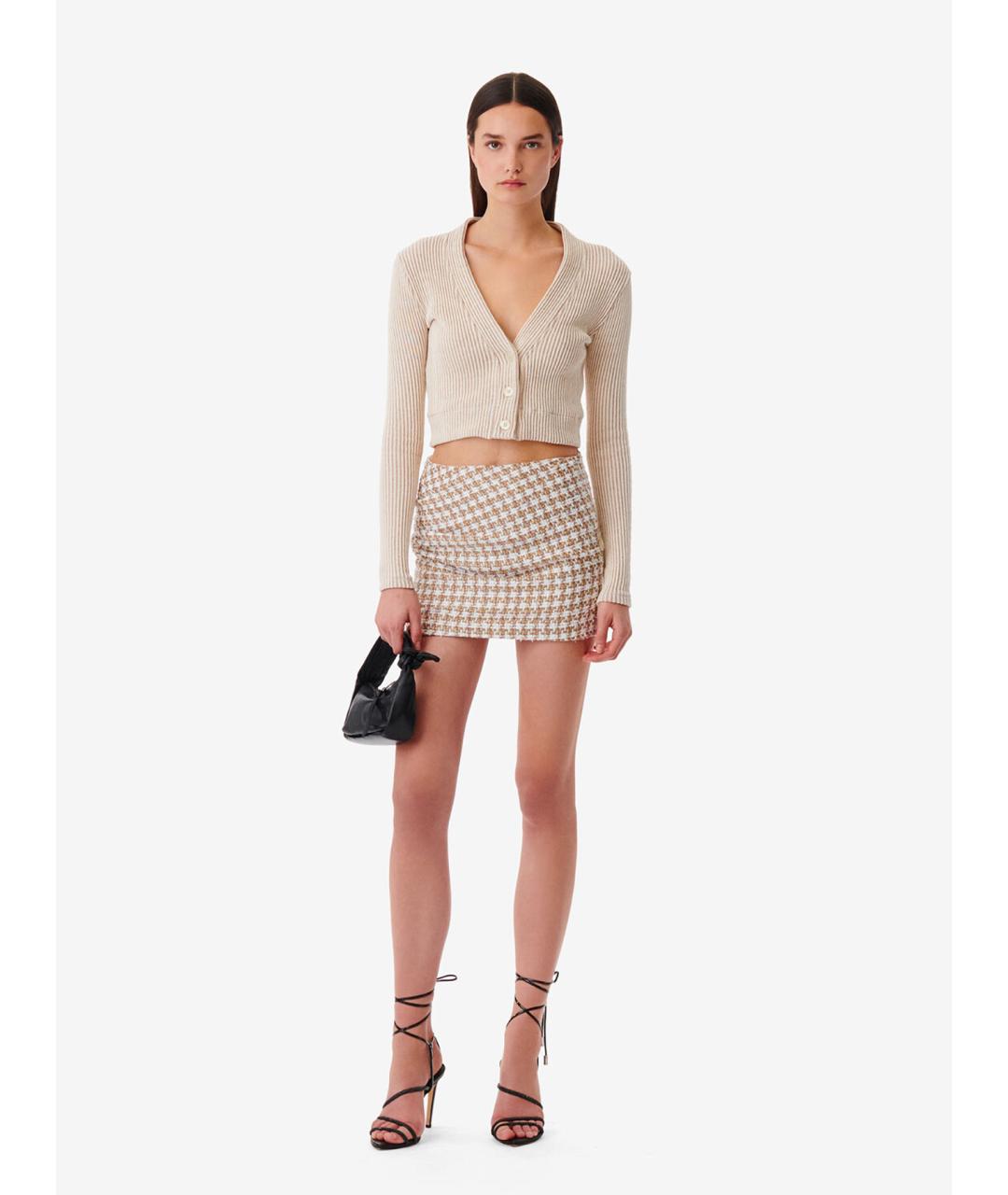 IRO Бежевая юбка мини, фото 4